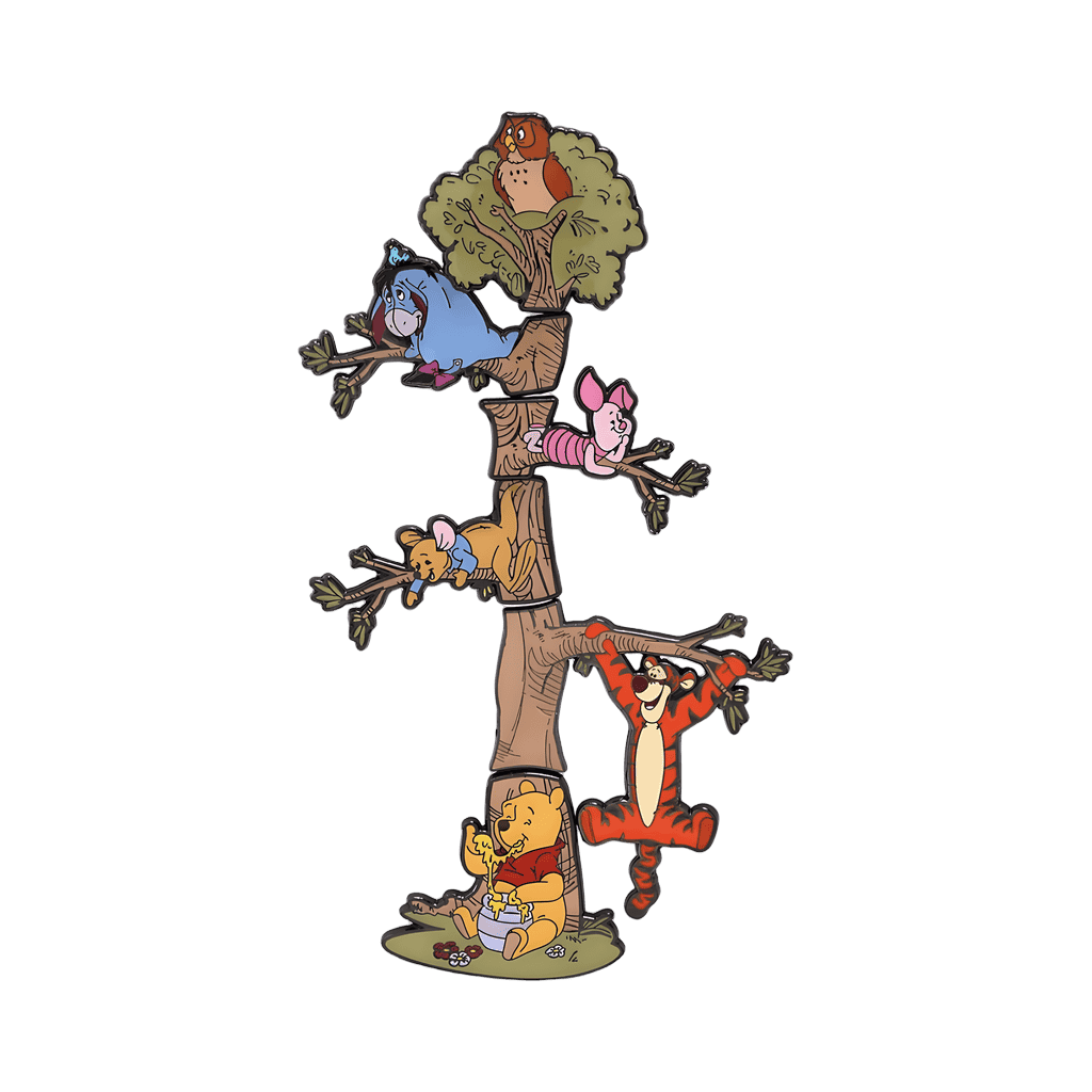 Pooh, Tigger, Piglet, Owl, Eeyore, and Roo in a Tree Disney pin