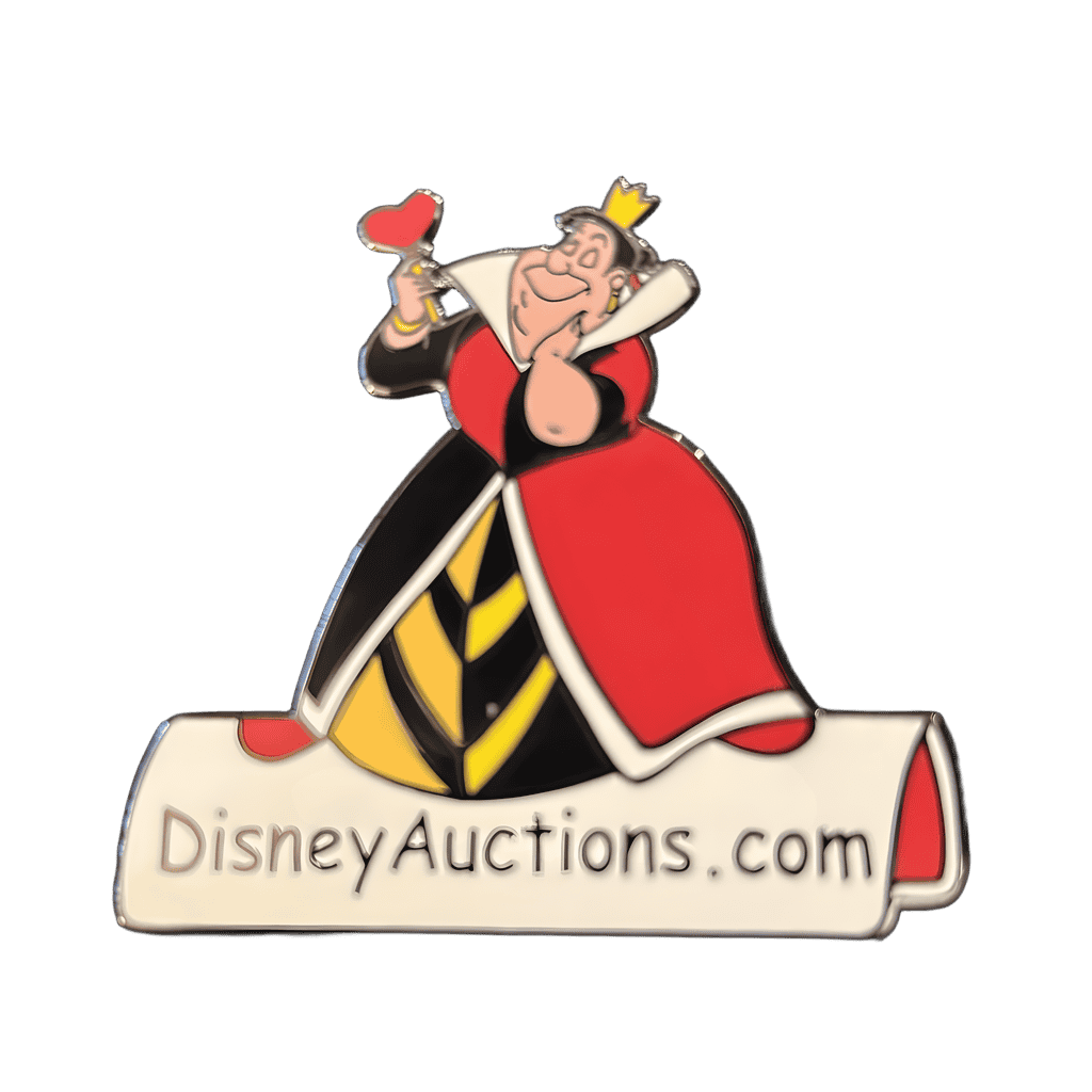 Queen of Hearts on auction logo Disney pin