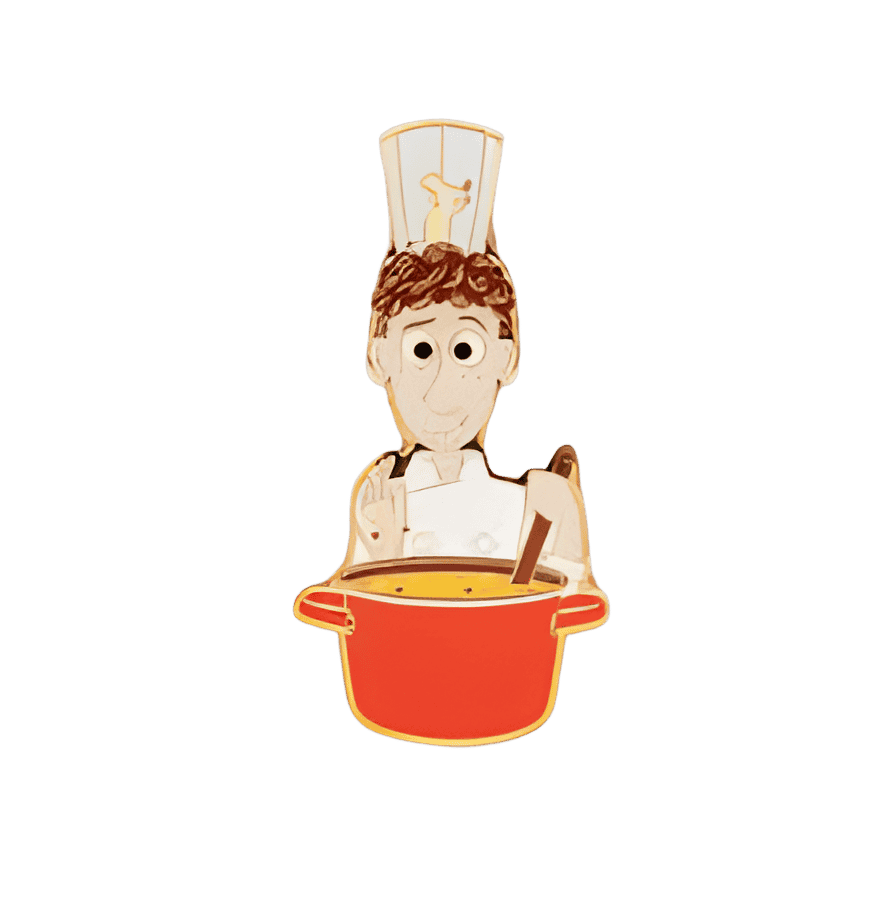 Linguini and Remy Cooking Disney pin
