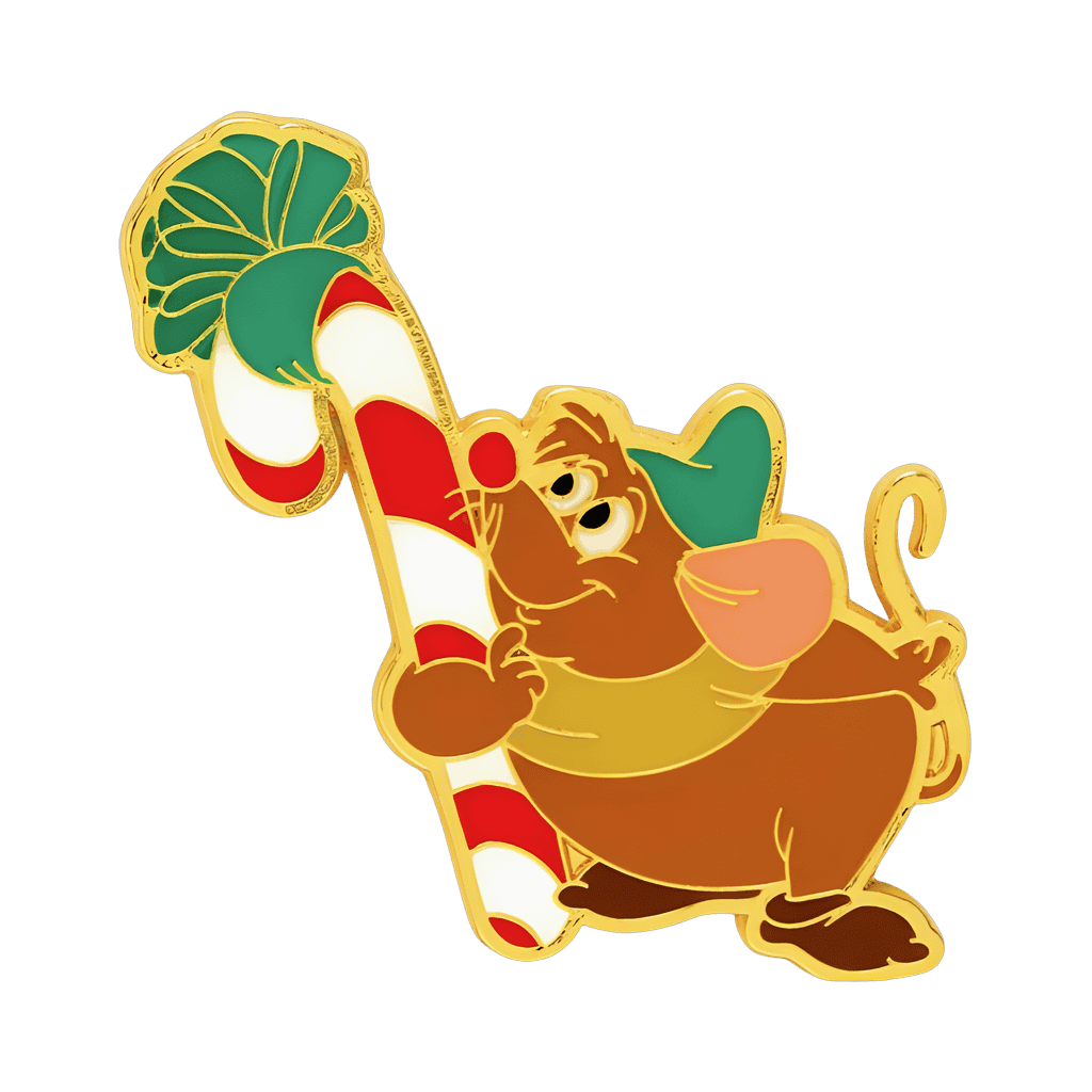 Gus with candy cane Disney pin