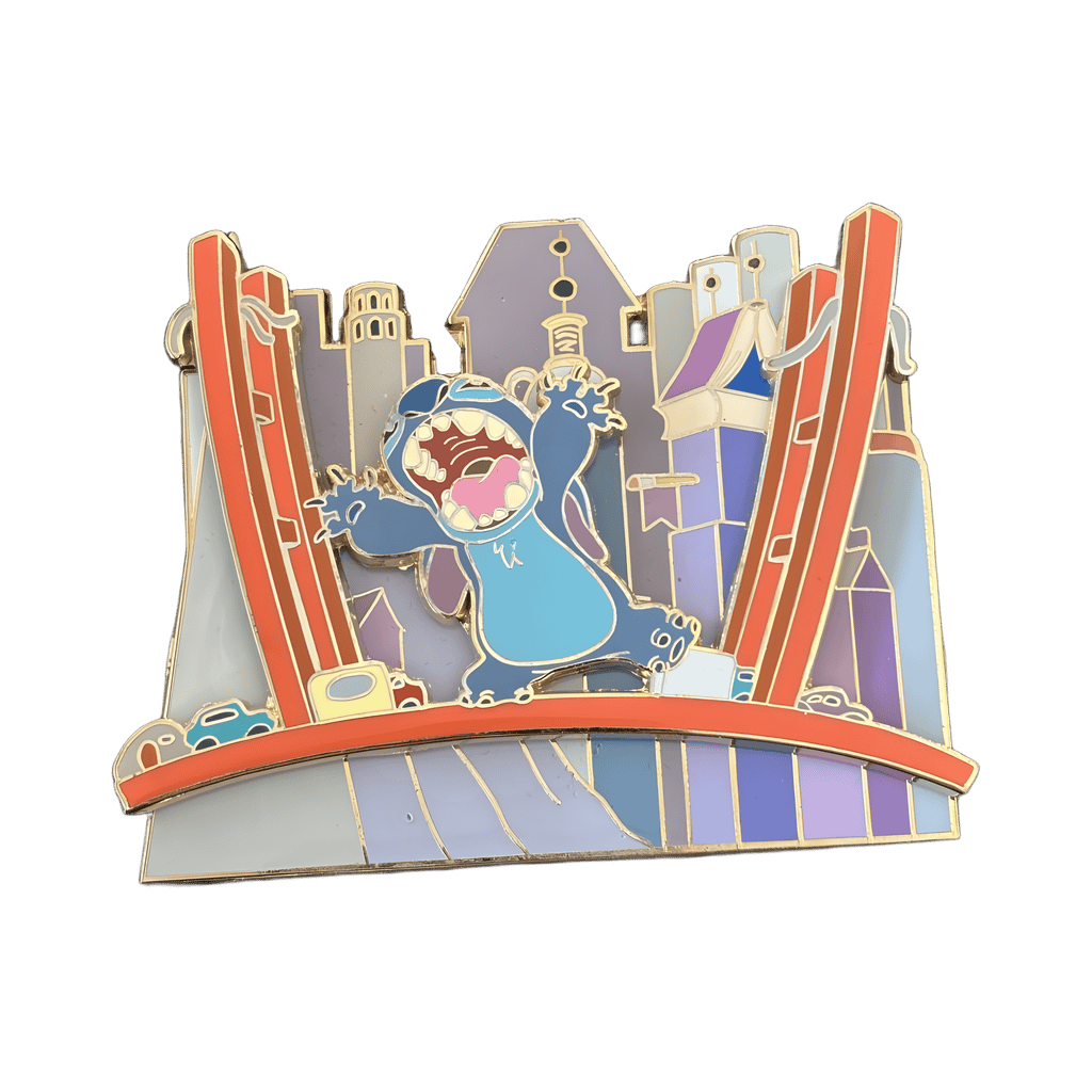 Stitch on Swaying Bridge Disney pin