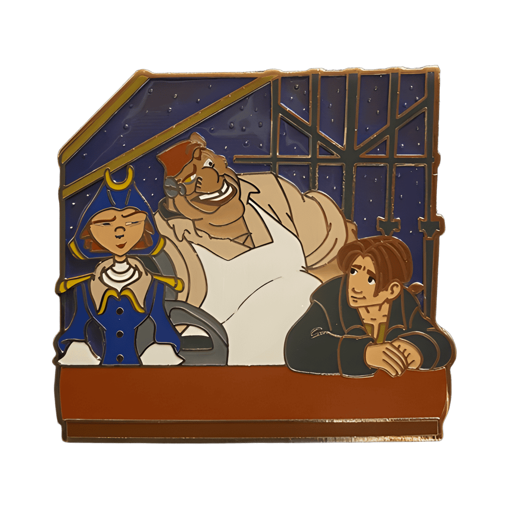 Jim Hawkins, John Silver, Captain Amelia Disney pin