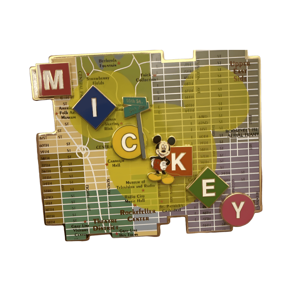 Mickey Street Map - NYC Disney pin