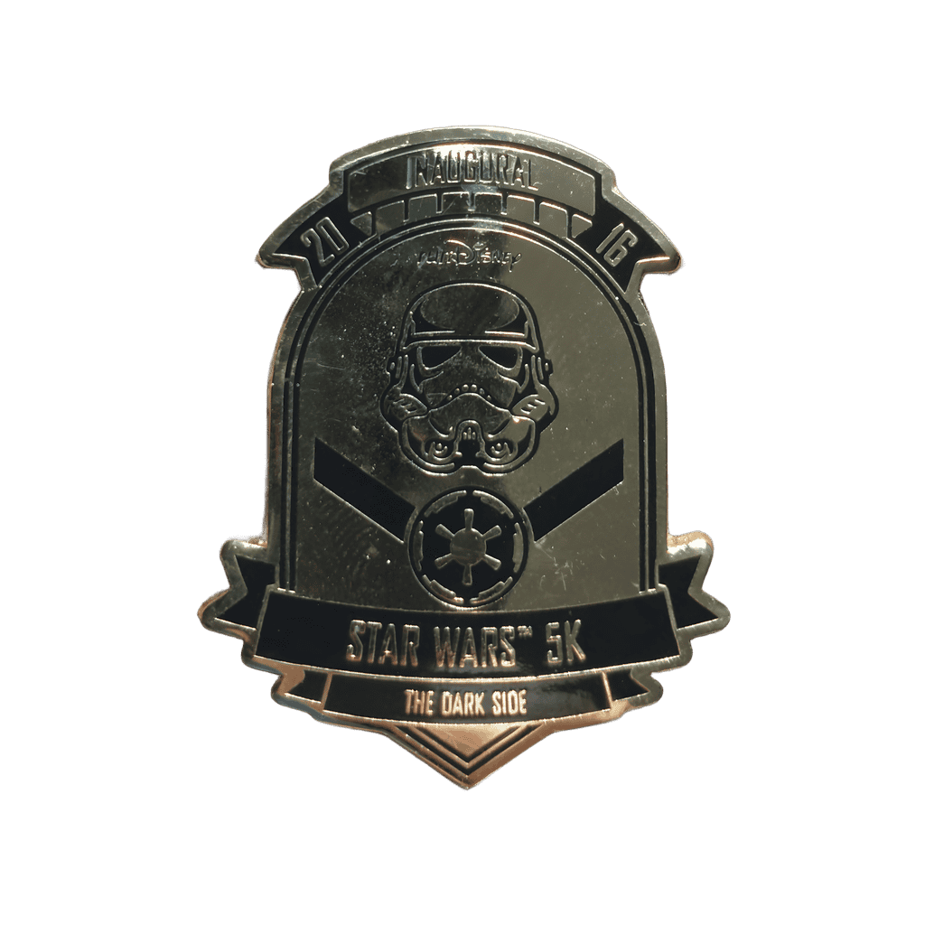 Gold Storm Trooper Inaugural Star Wars 5k 2016 The Dark Side Disney pin