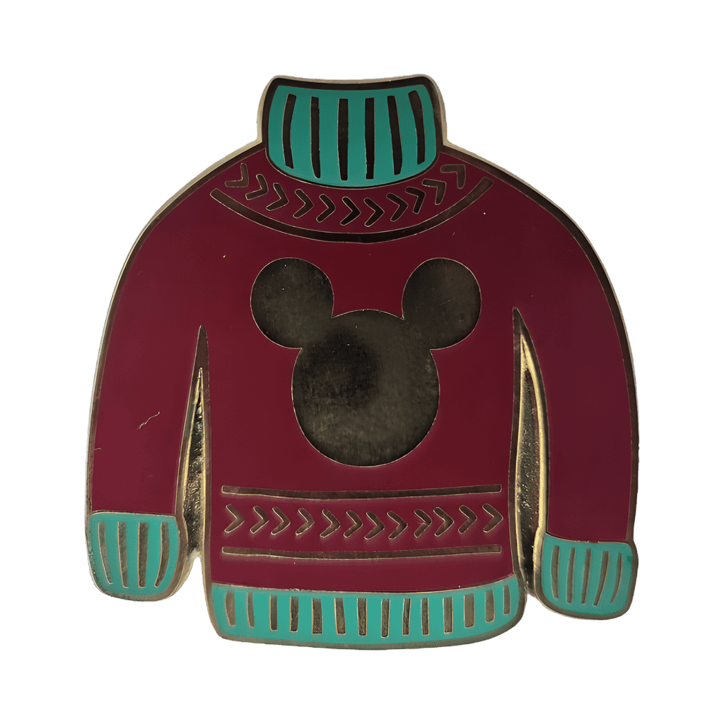 Red Holiday Sweater and Mickey Icon Set - Sweater Disney pin