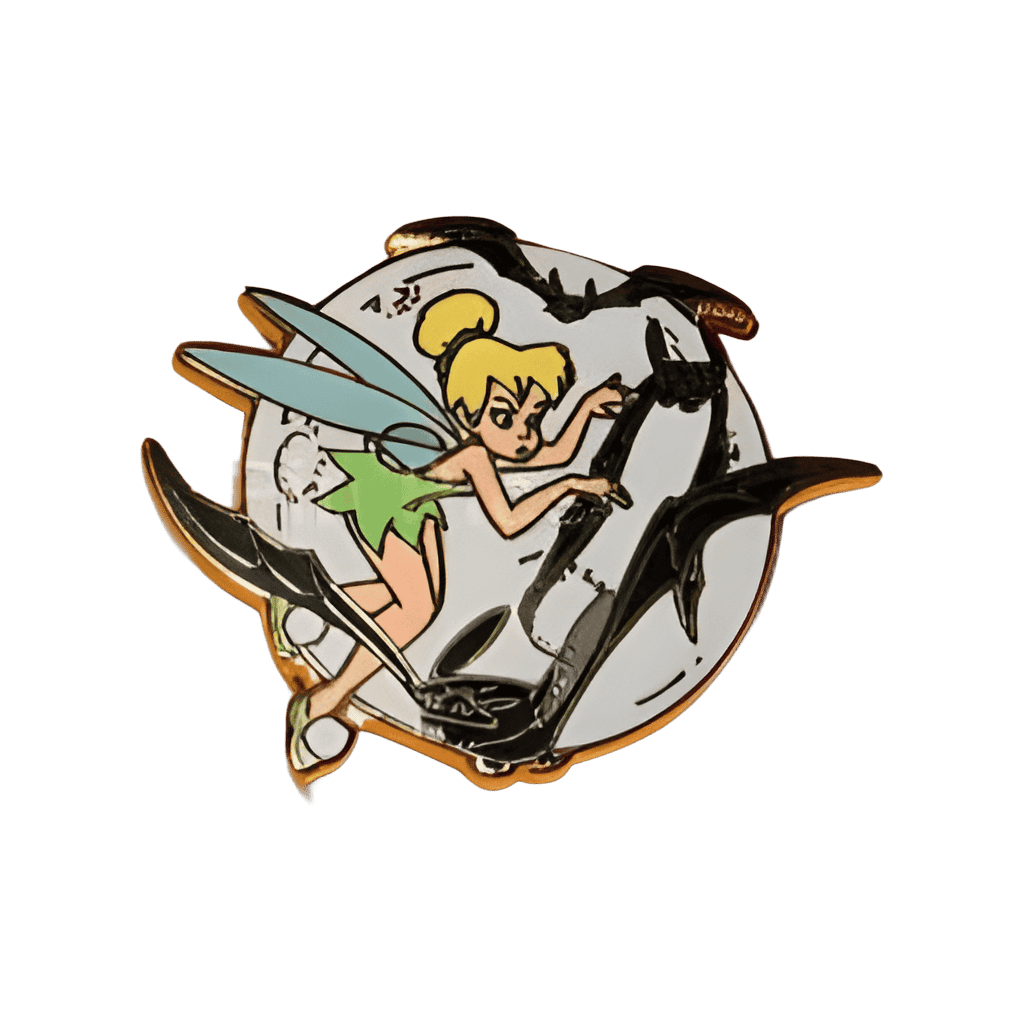 DS Halloween Tinker Bell with Moon and Bats mini pin Disney pin