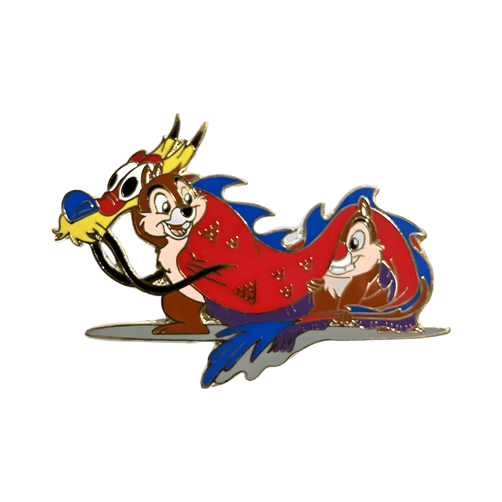 Chip and Dale as Dragon Dancers Disney pin