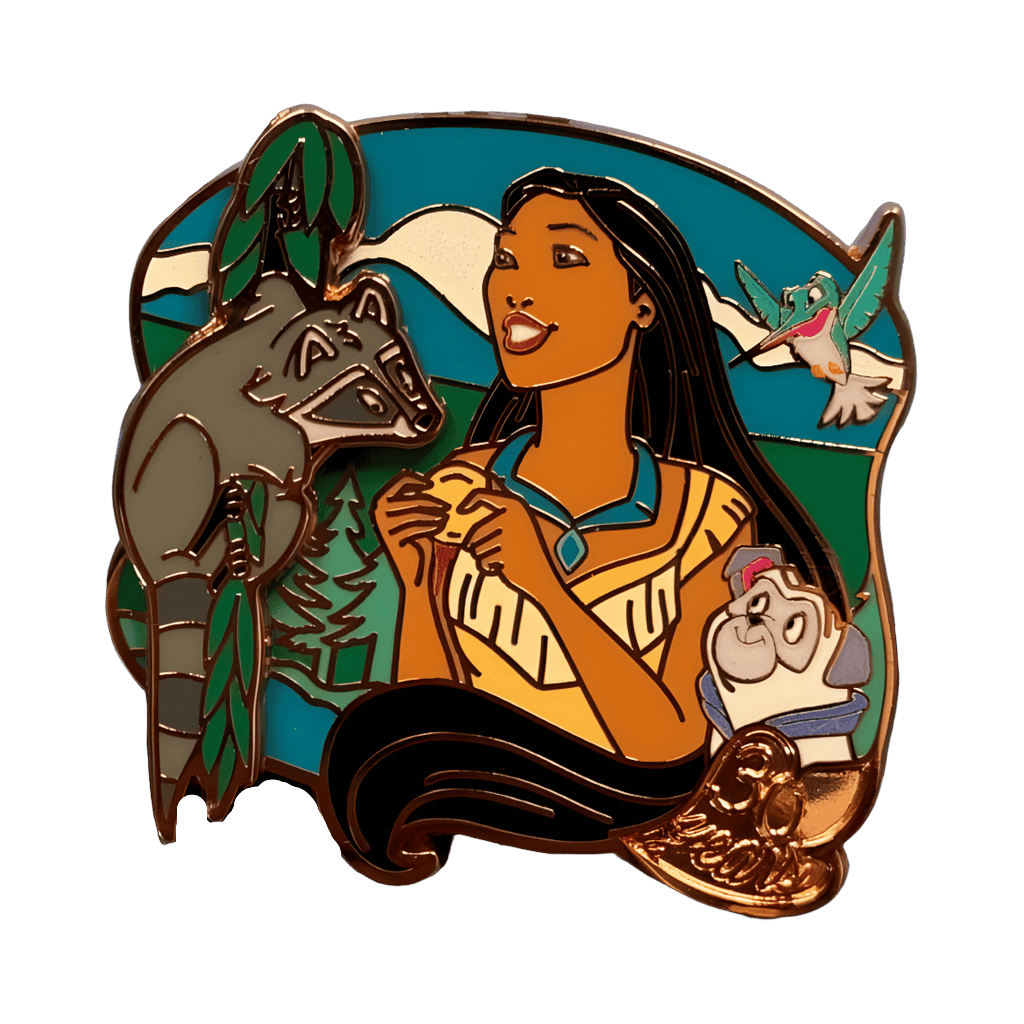 Pocahontas, Meeko, and Percy Disney pin