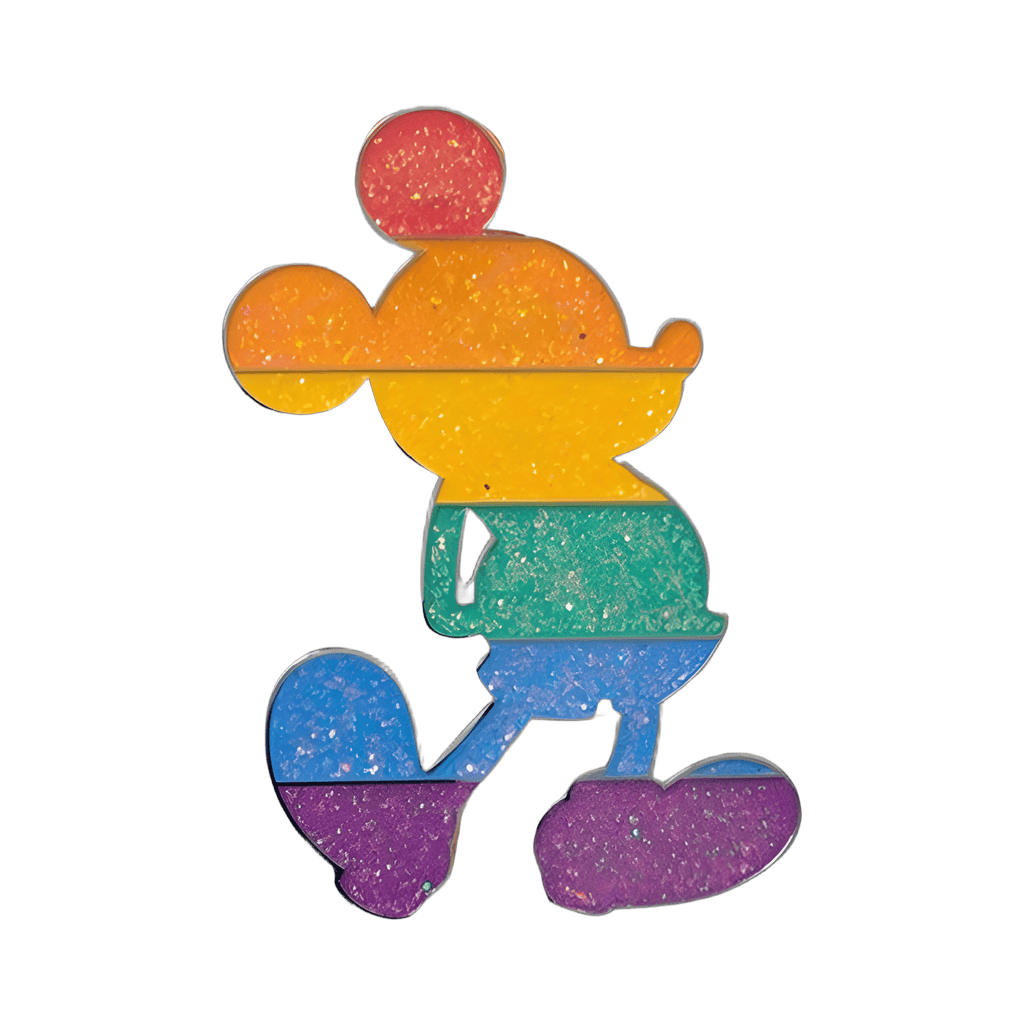 Mickey Mouse Silhouette with Glitter Pride Disney pin