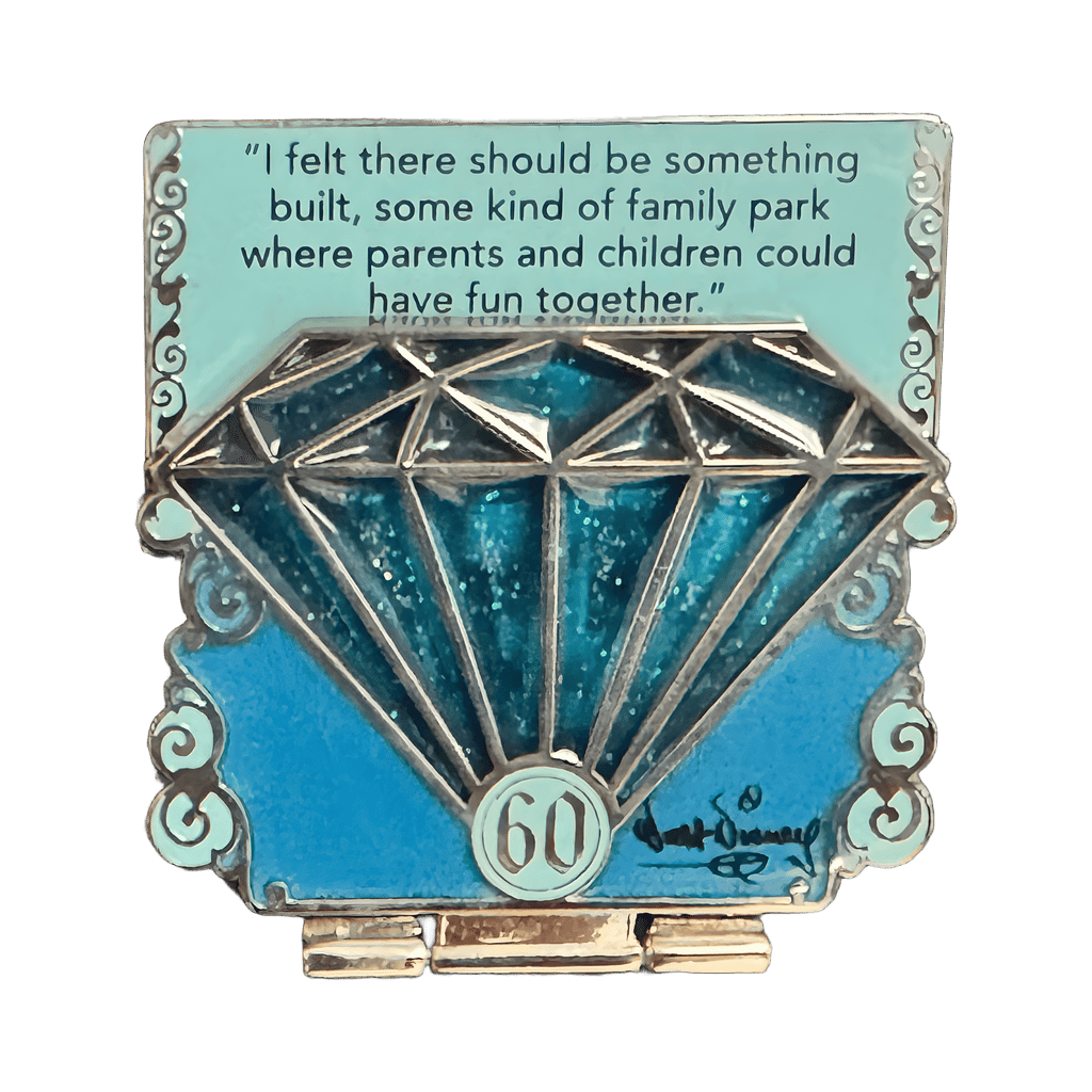 Walt Disney - Anniversary - Light Blue - Quote Disney pin