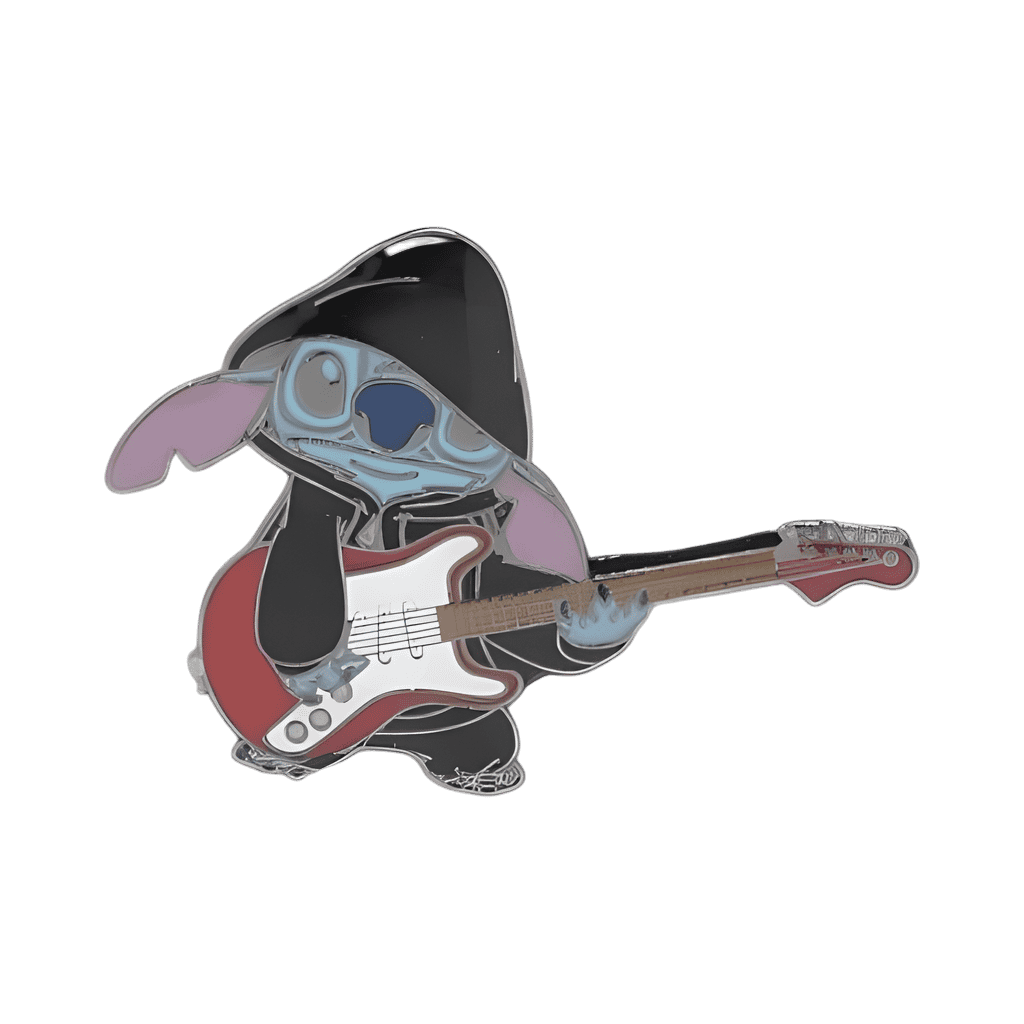 Stitch with guitar Disney pin