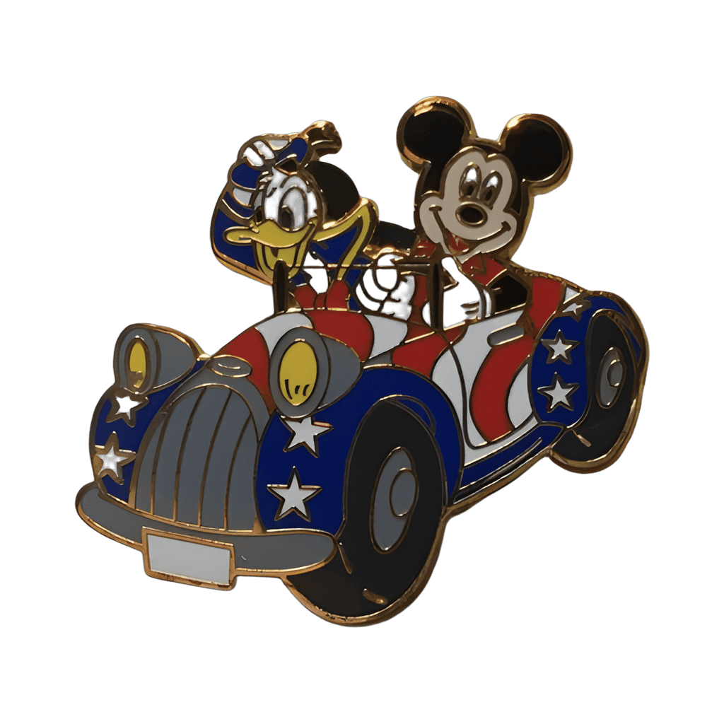Mickey & Donald in Patriotic Car Disney pin