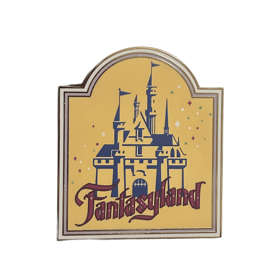 Fantasyland HKDL Sign Disney pin