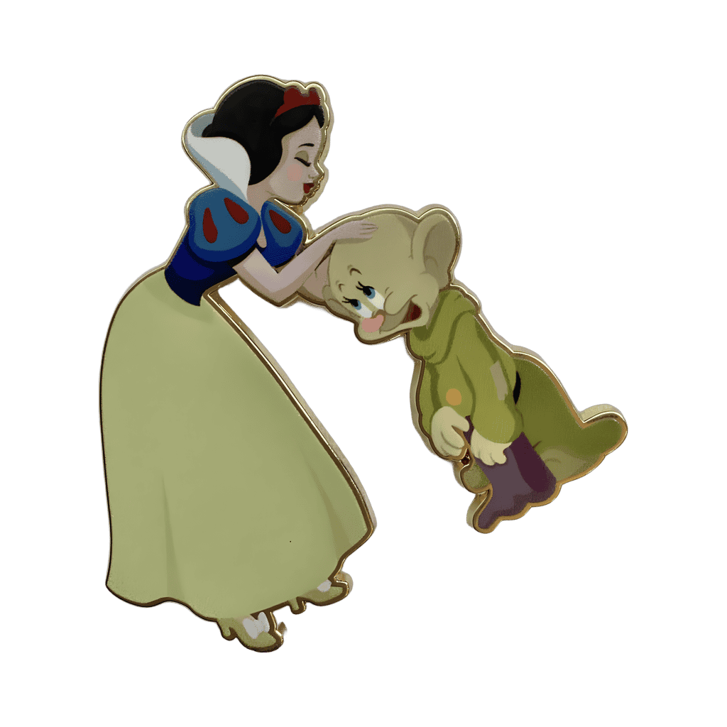 Snow White Kissing Dopey Disney pin