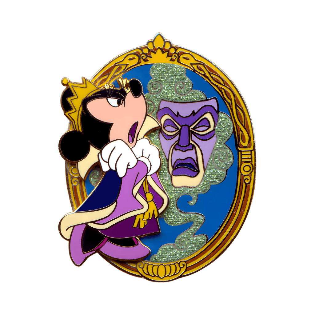 Minnie Mouse as the Evil Queen in front of the Magic Mirror Disney pin
