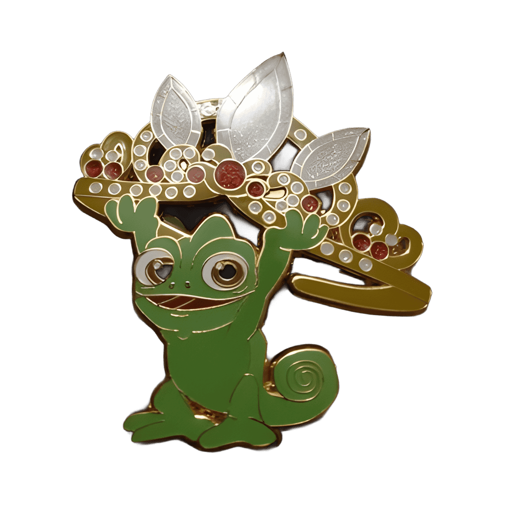 Pascal with Rapunzel’s Tiara Disney pin