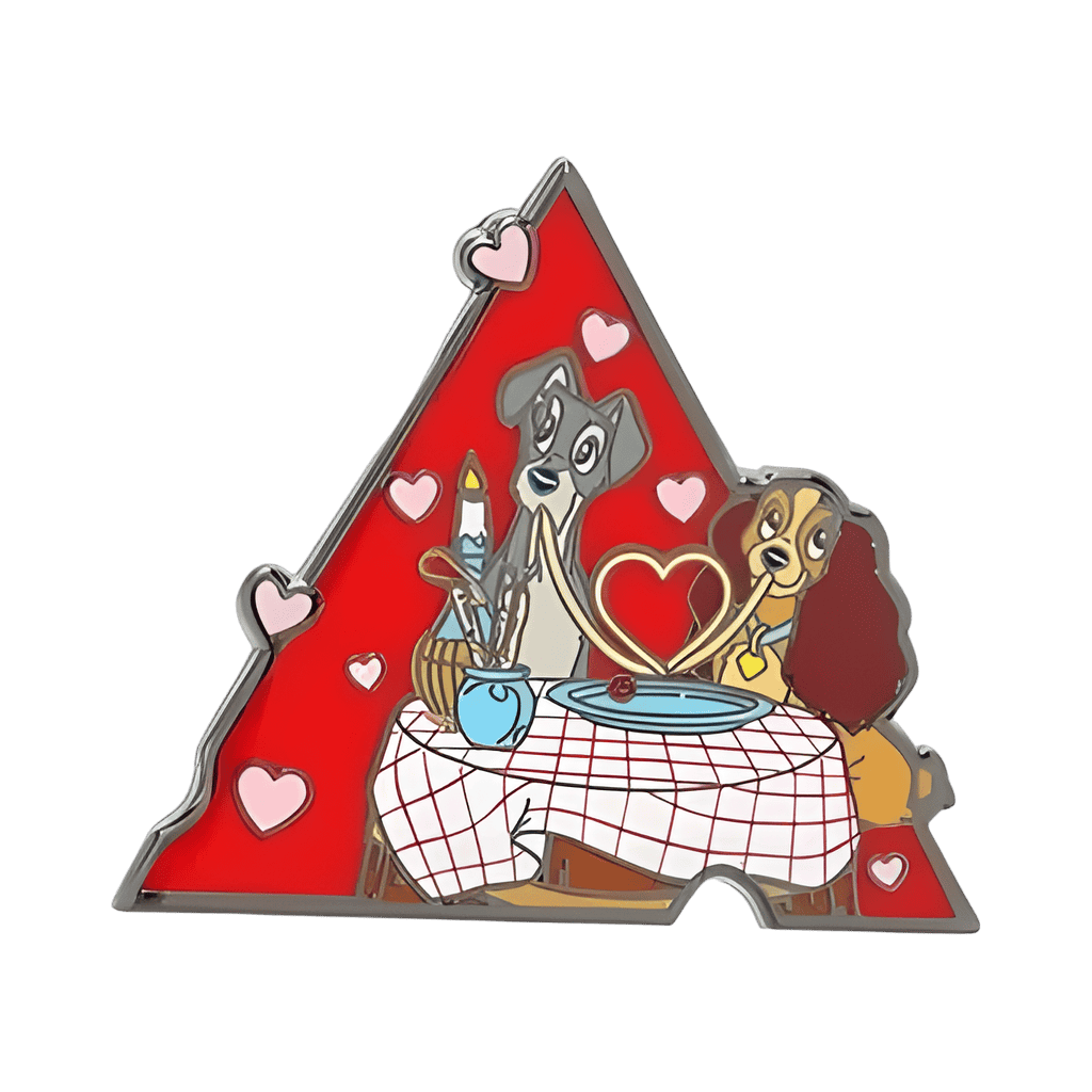 Lady and the Tramp on Valentines Day Disney pin