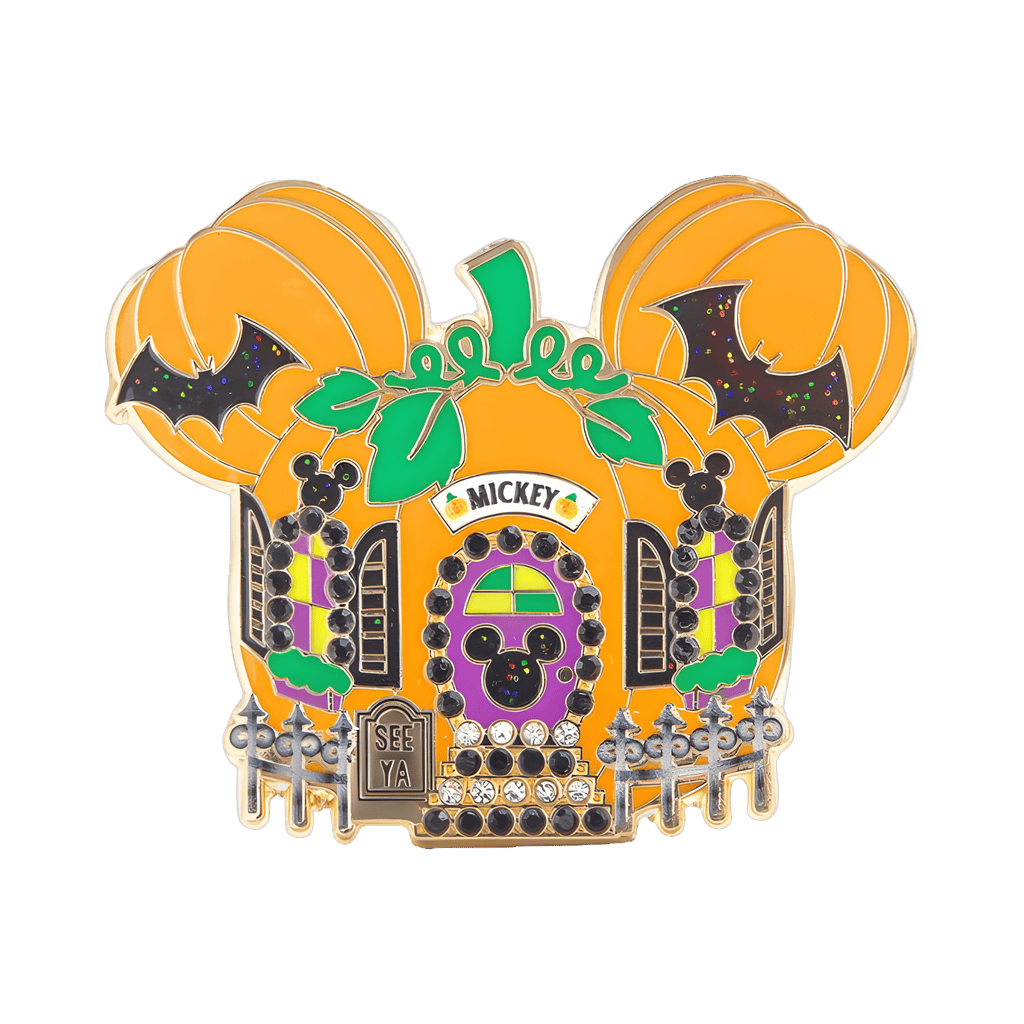 Jeweled Mickey Pumpkin House Disney pin
