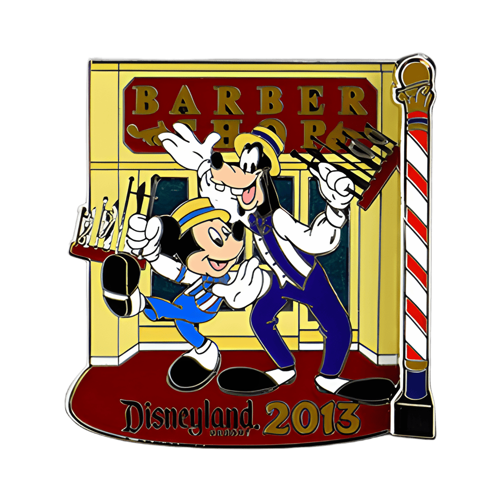 Mickey and Goofy at Barber Shop Disney pin