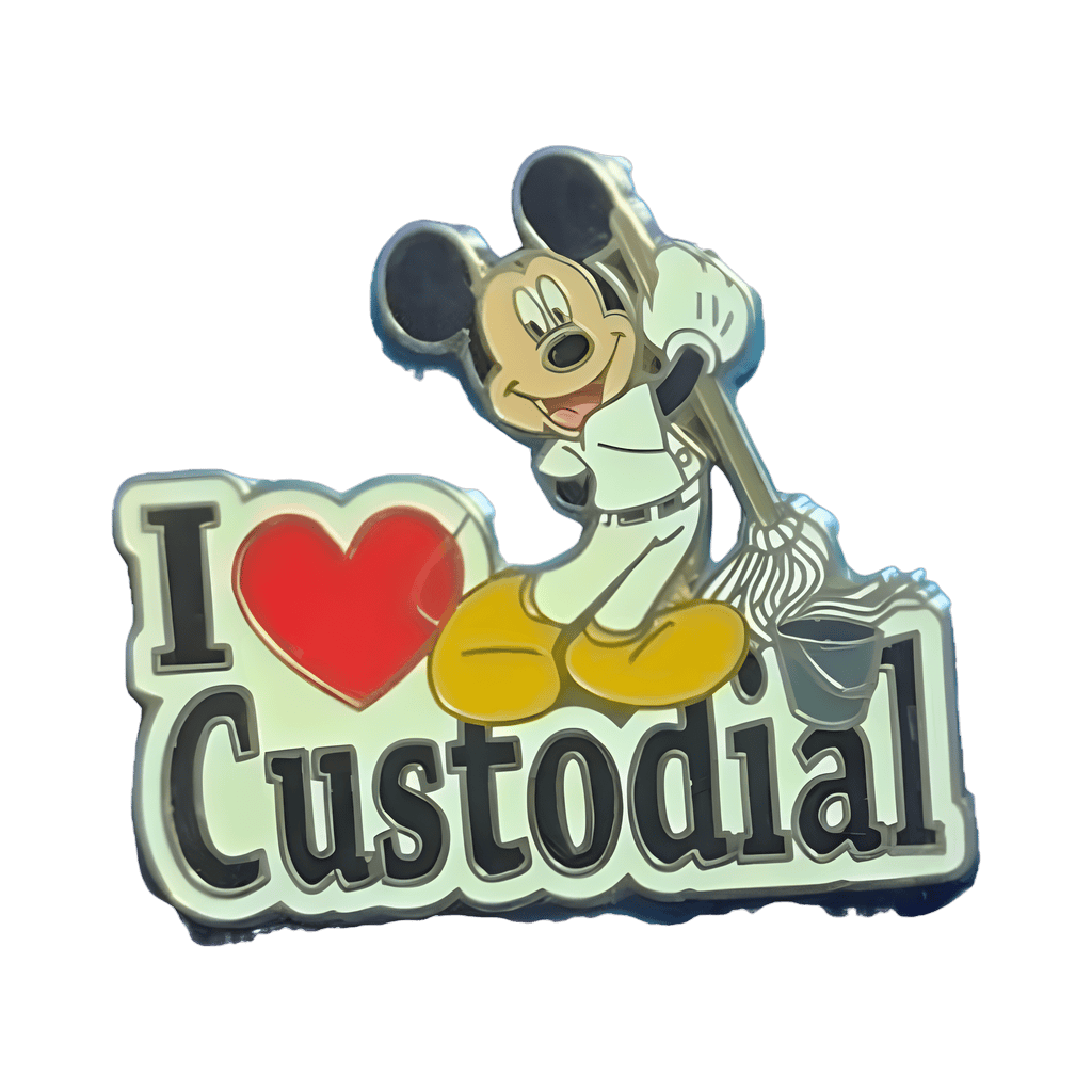 I Heart Custodial - Mickey Disney pin