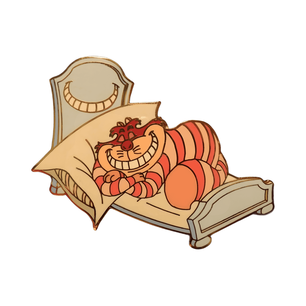 Cheshire Cat in Bed Disney pin