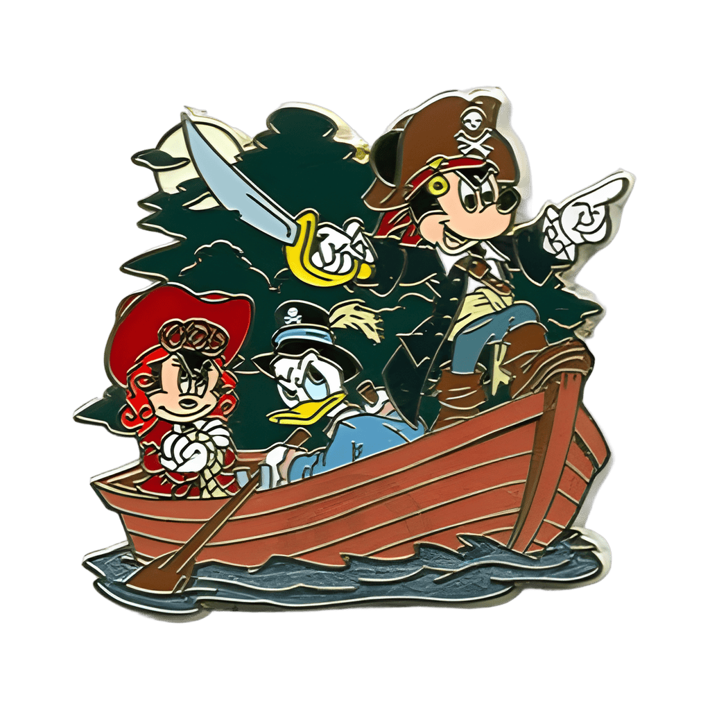 Pirates of the Caribbean - Mickey, Donald and Minnie in Boat Disney pin
