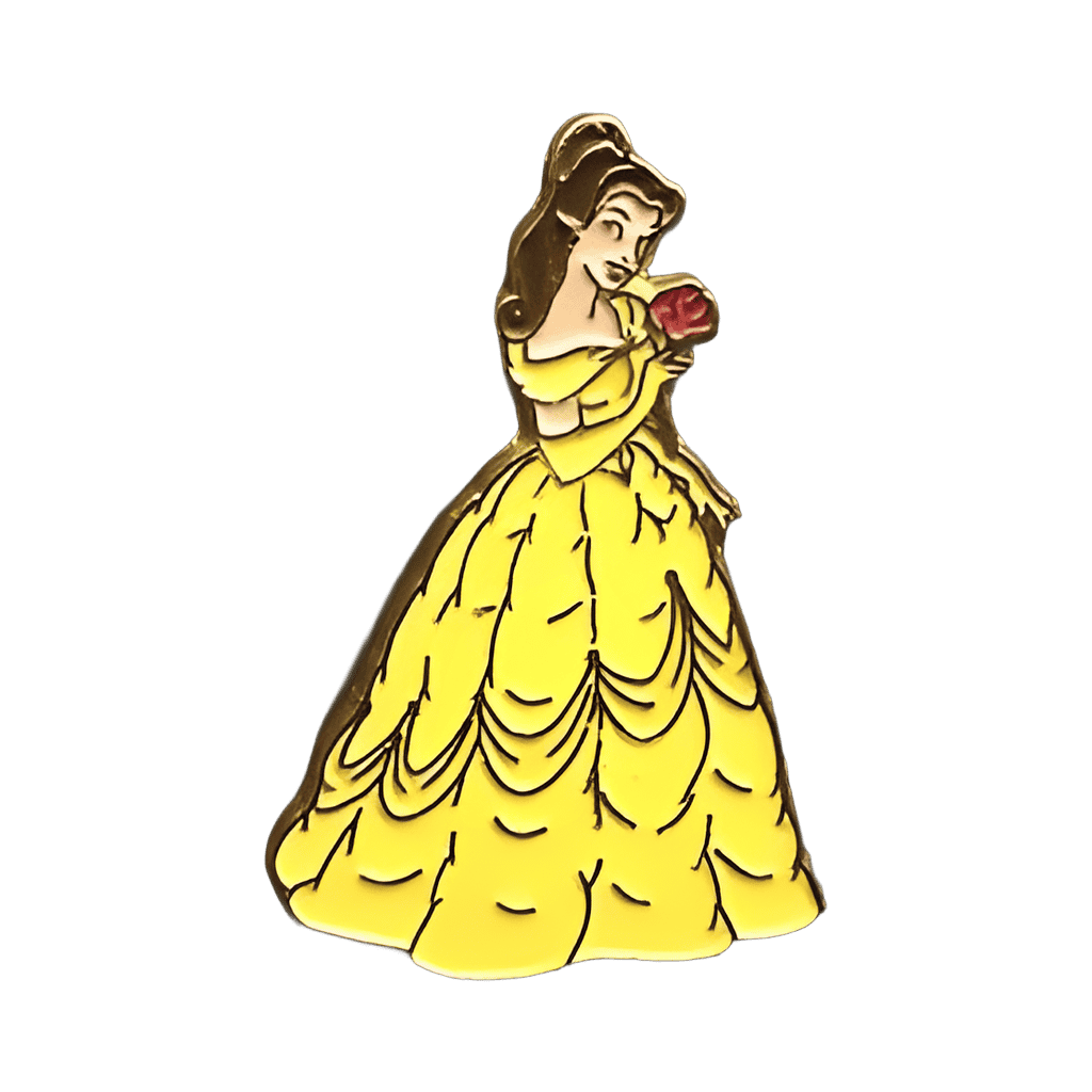 Belle Holding Red Rose Disney pin