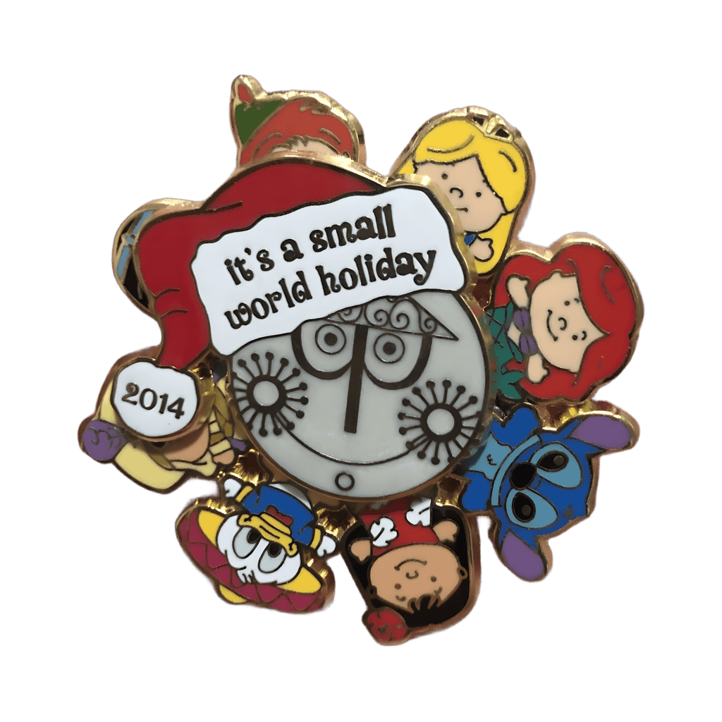 it's a small world Holiday Character Spinner Disney pin