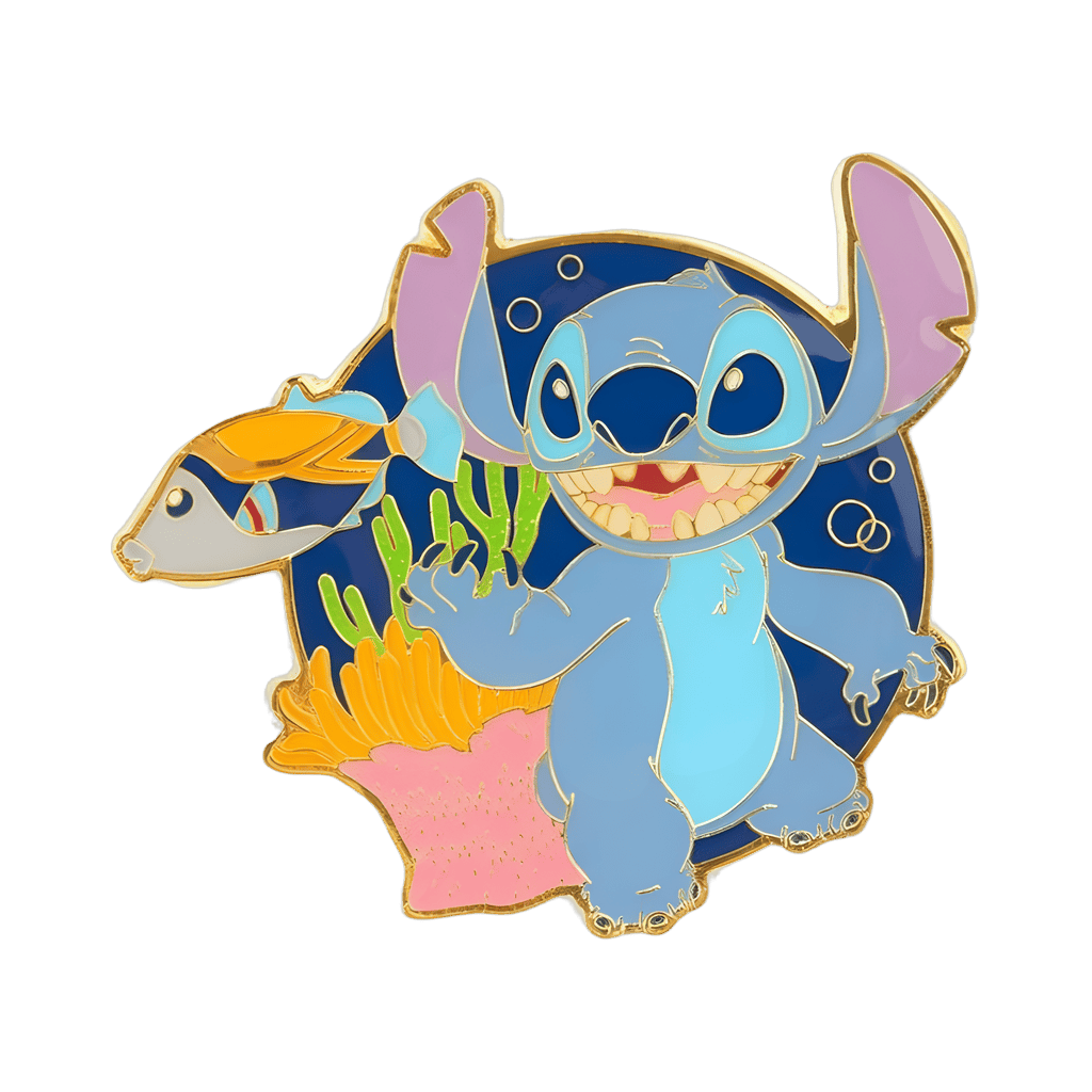 Stitch Underwater with Coral and Tropical Fish Disney pin