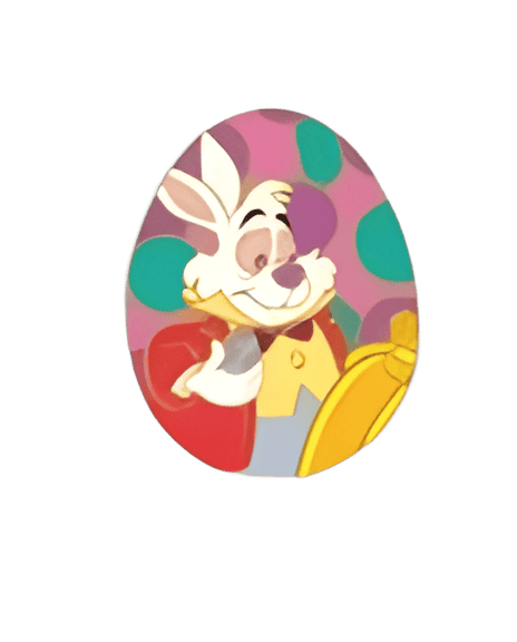 Stained Glass Easter Egg Series - White Rabbit Disney pin