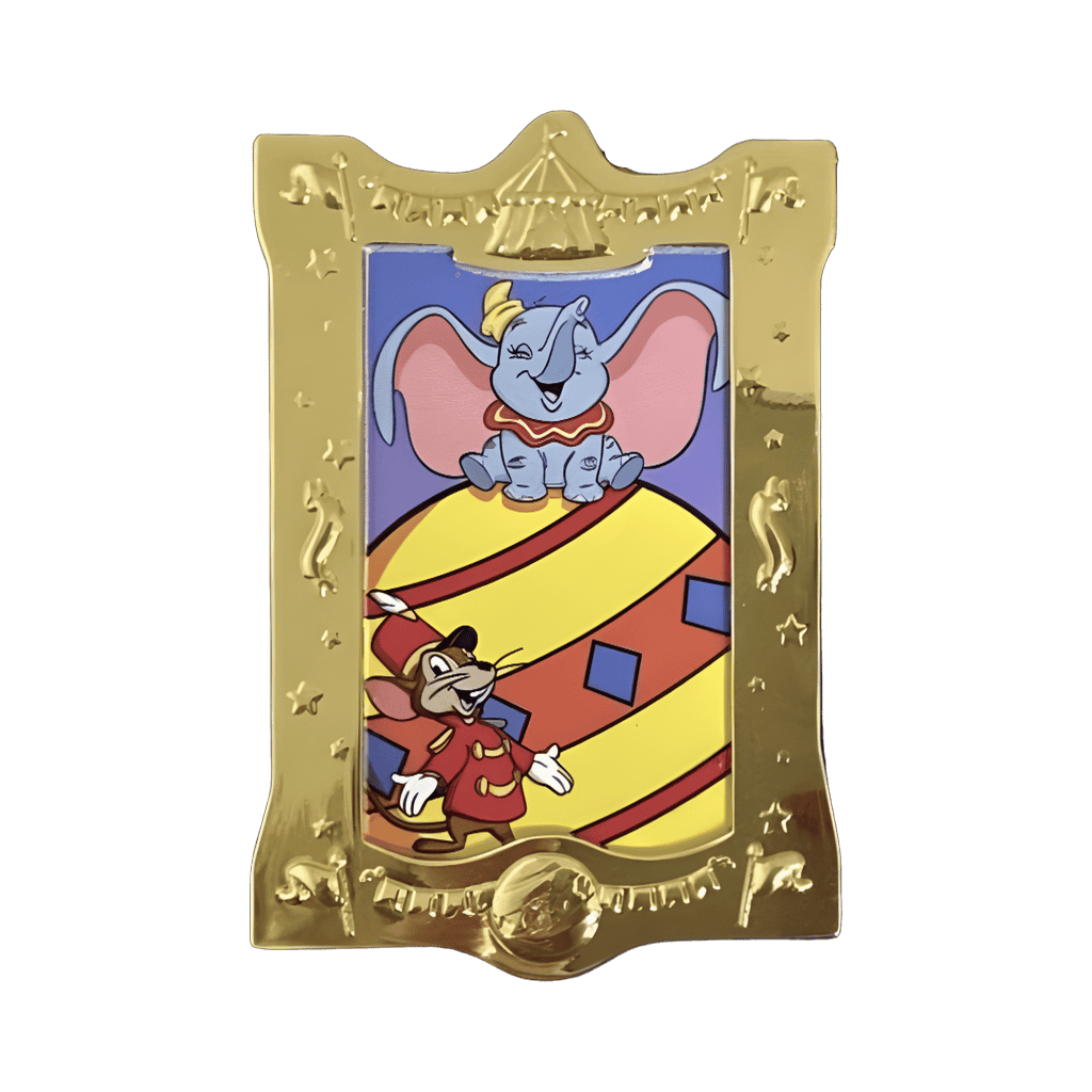 Dumbo and Timothy in a Sculpted Gold Frame Disney pin