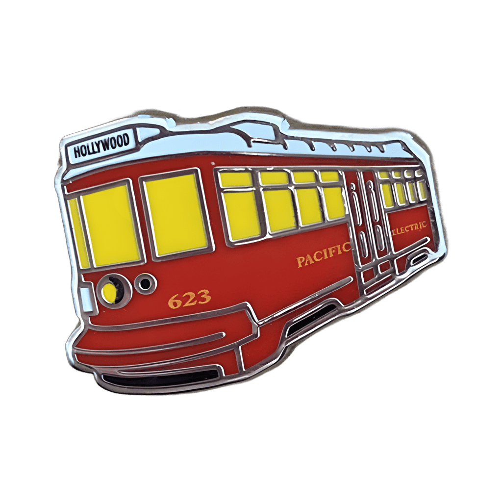 Red Car Trolley Cable Street Car Disney pin