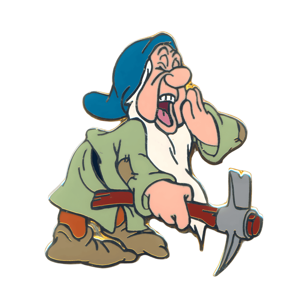 Sleepy Holding a Pick Axe Disney pin