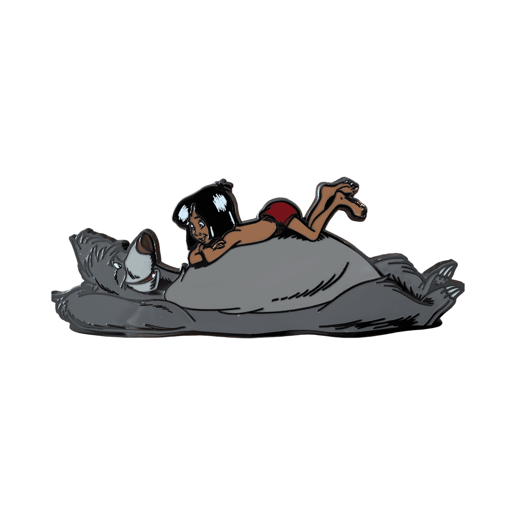 Mowgli Lying on Top of Baloo Disney pin