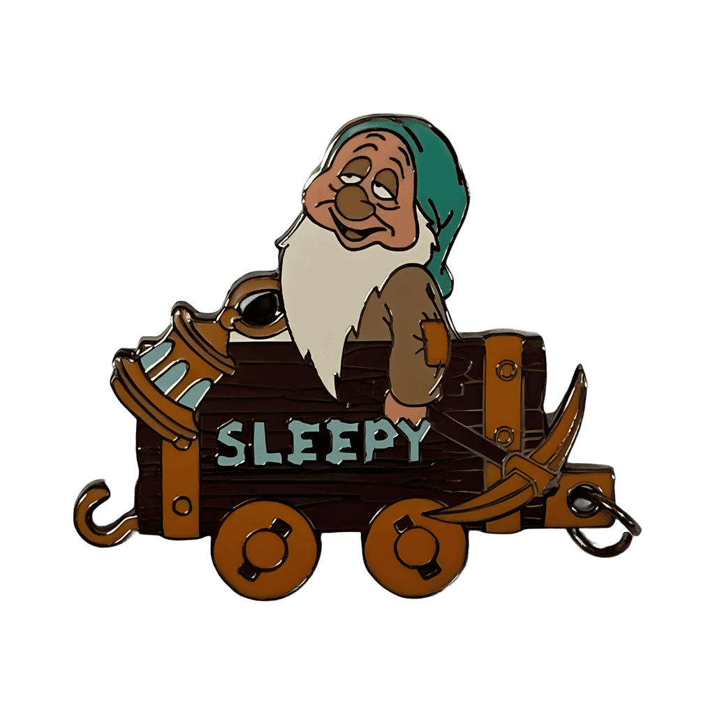 Sleepy in Minecart Disney pin