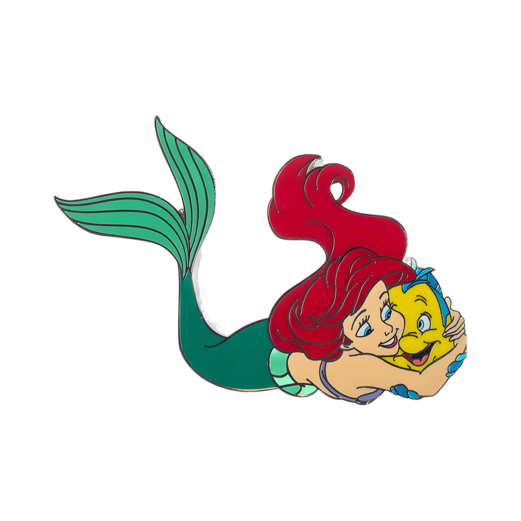 Ariel Hugging Flounder Disney pin