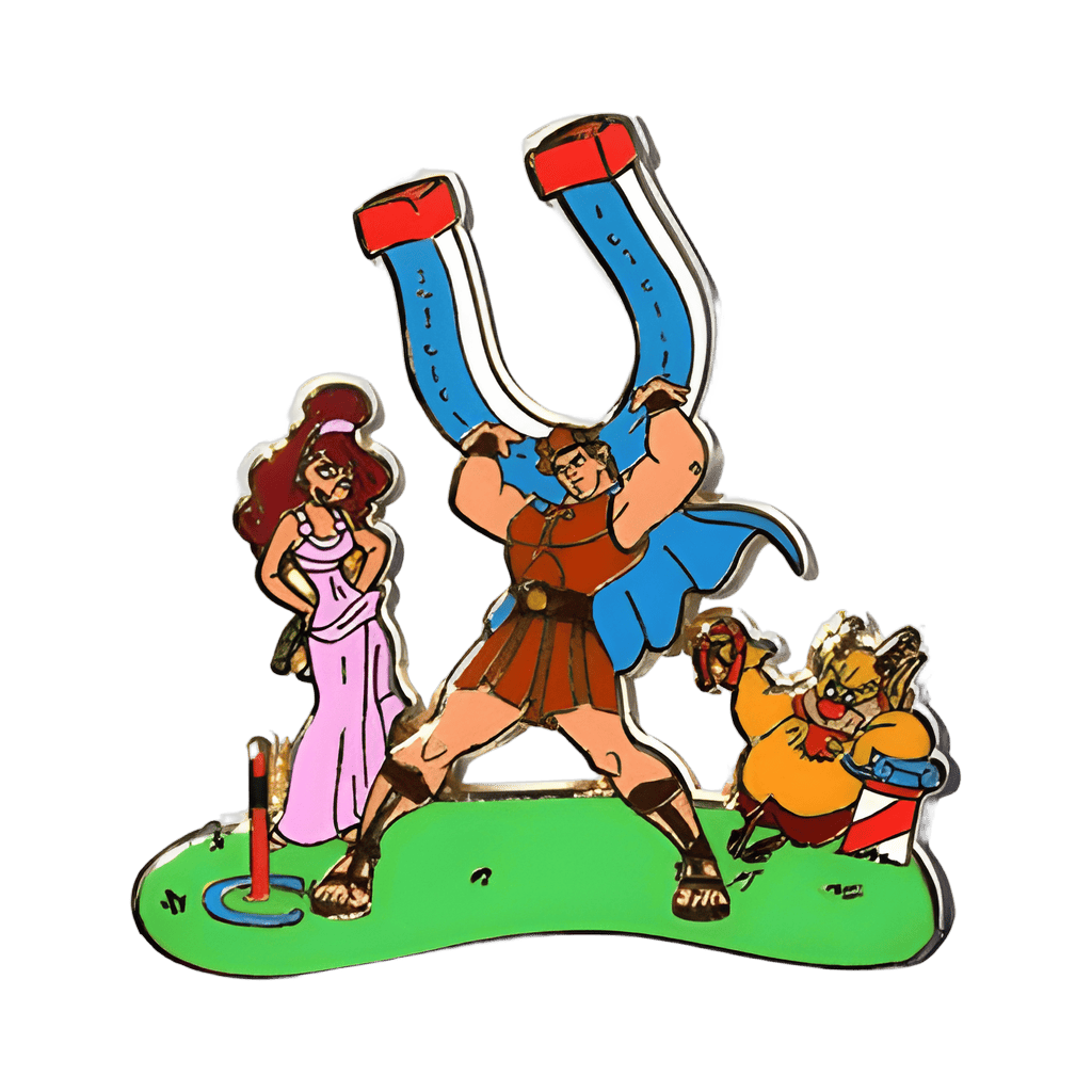Hercules Meg And Phil playing horseshoes Disney pin