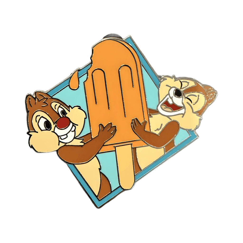 Chip and Dale eating a popsicle Disney pin