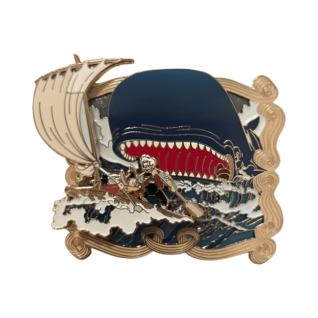 WDI Disney Pinocchio 85th Pin Geppetto Escaping Monstro Whale Disney pin