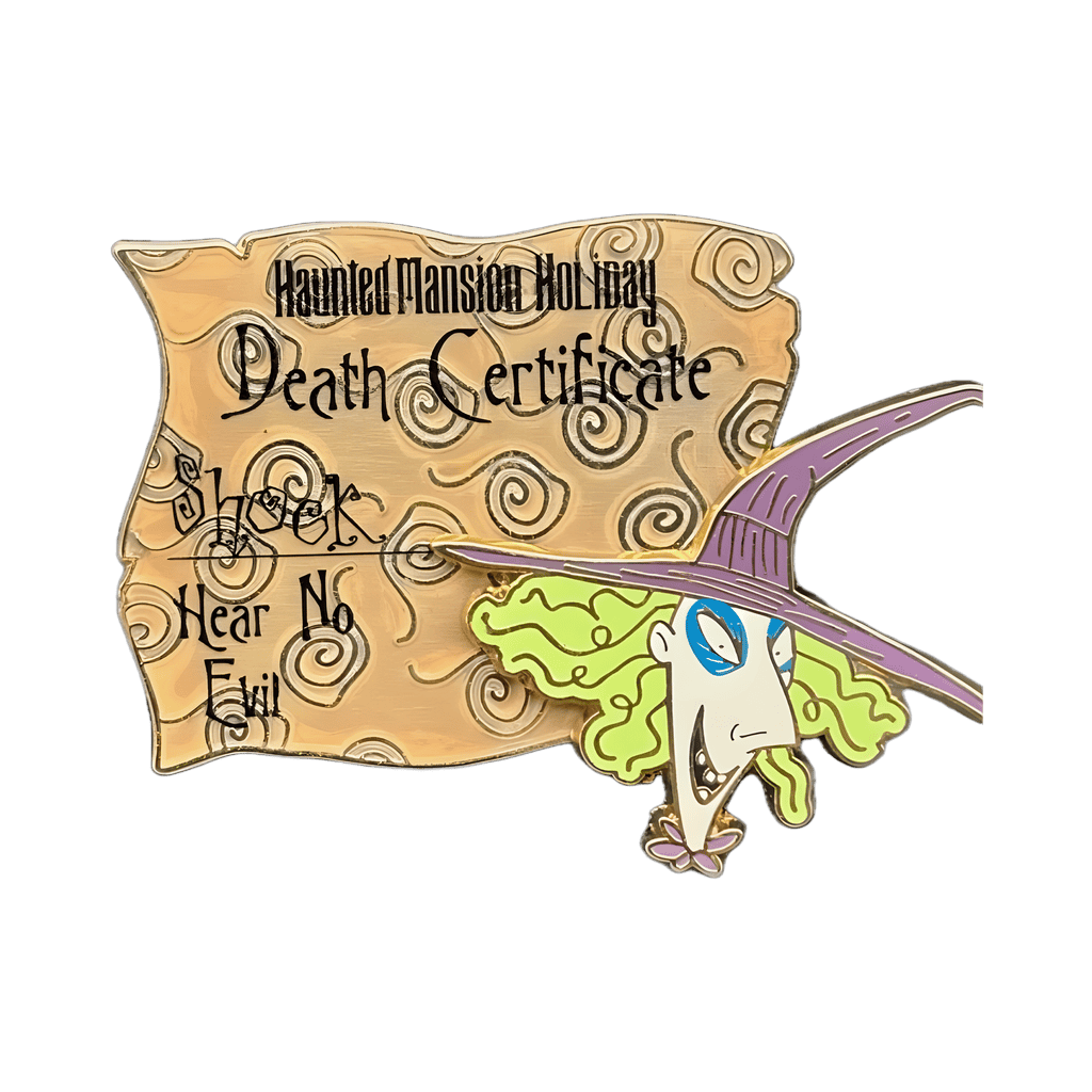 Shock Death Certificate Disney pin