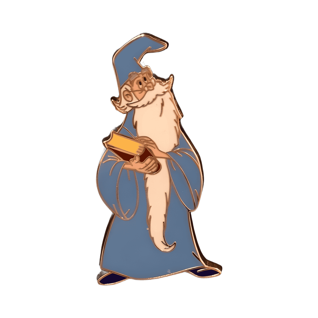 Merlin holding book Disney pin
