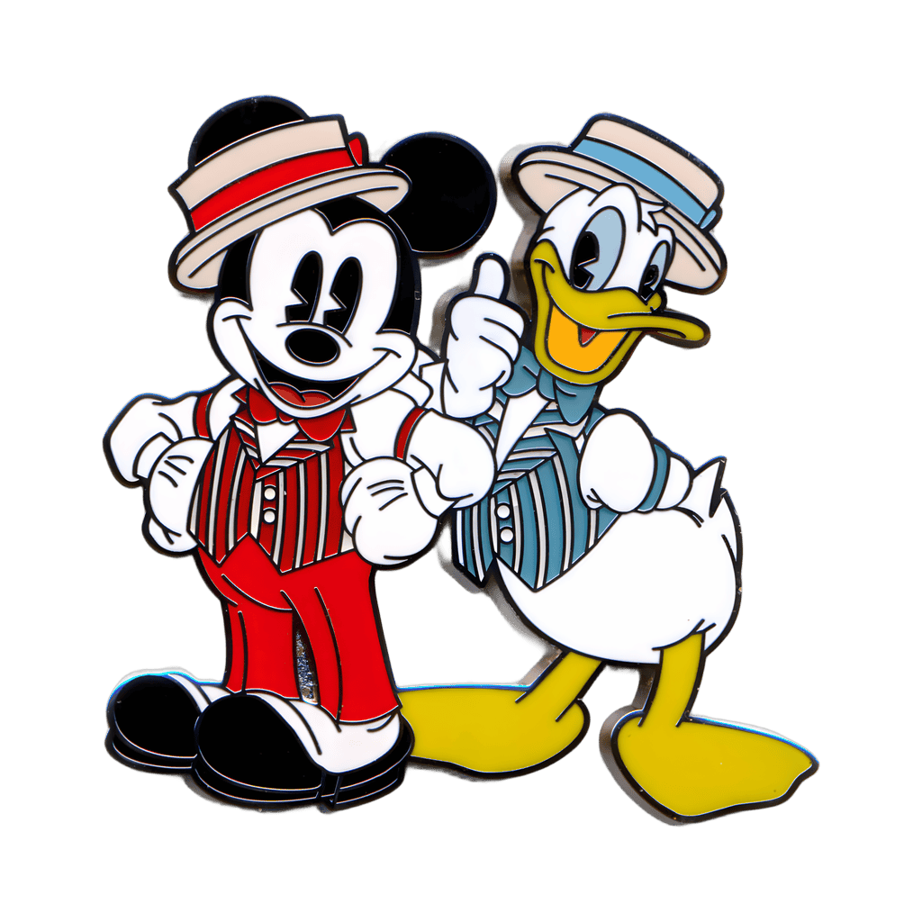 Dapper Dan Mickey and Donald Disney pin