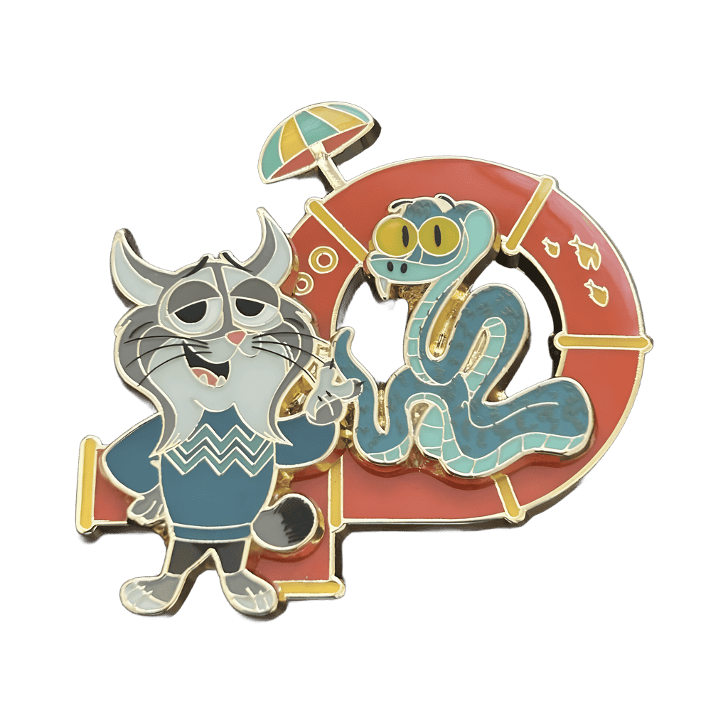 Pawbert Lynxley & Gary De’Snake Disney pin