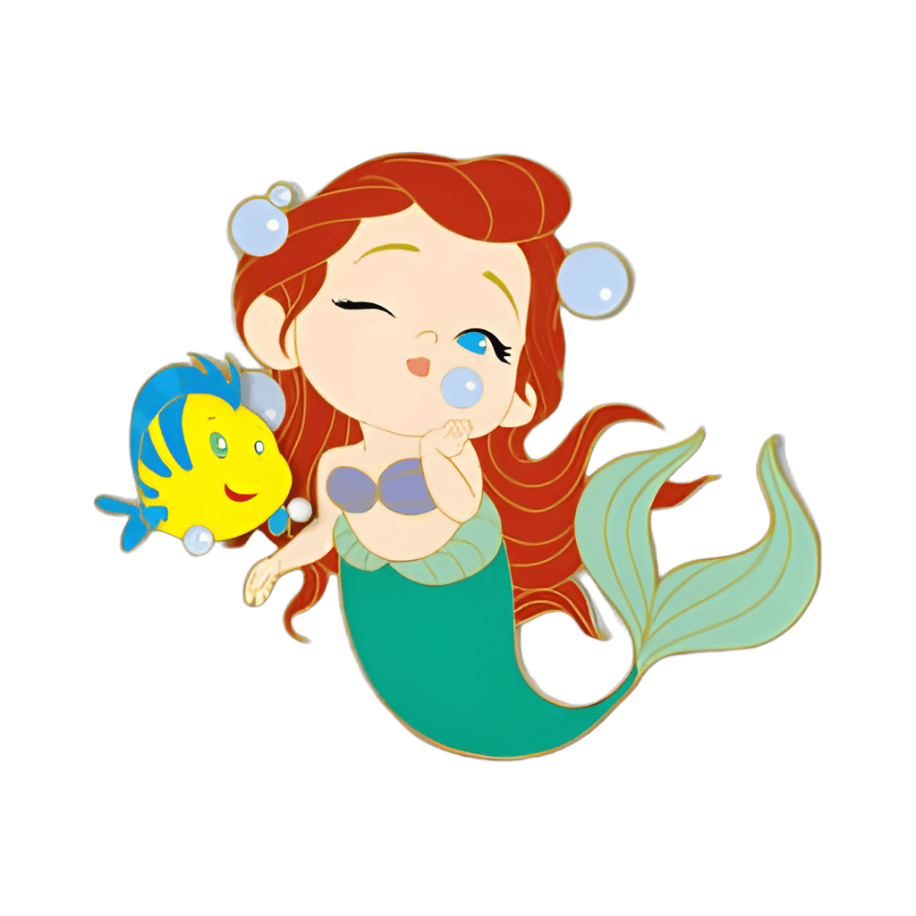 Ariel and Flounder Disney pin