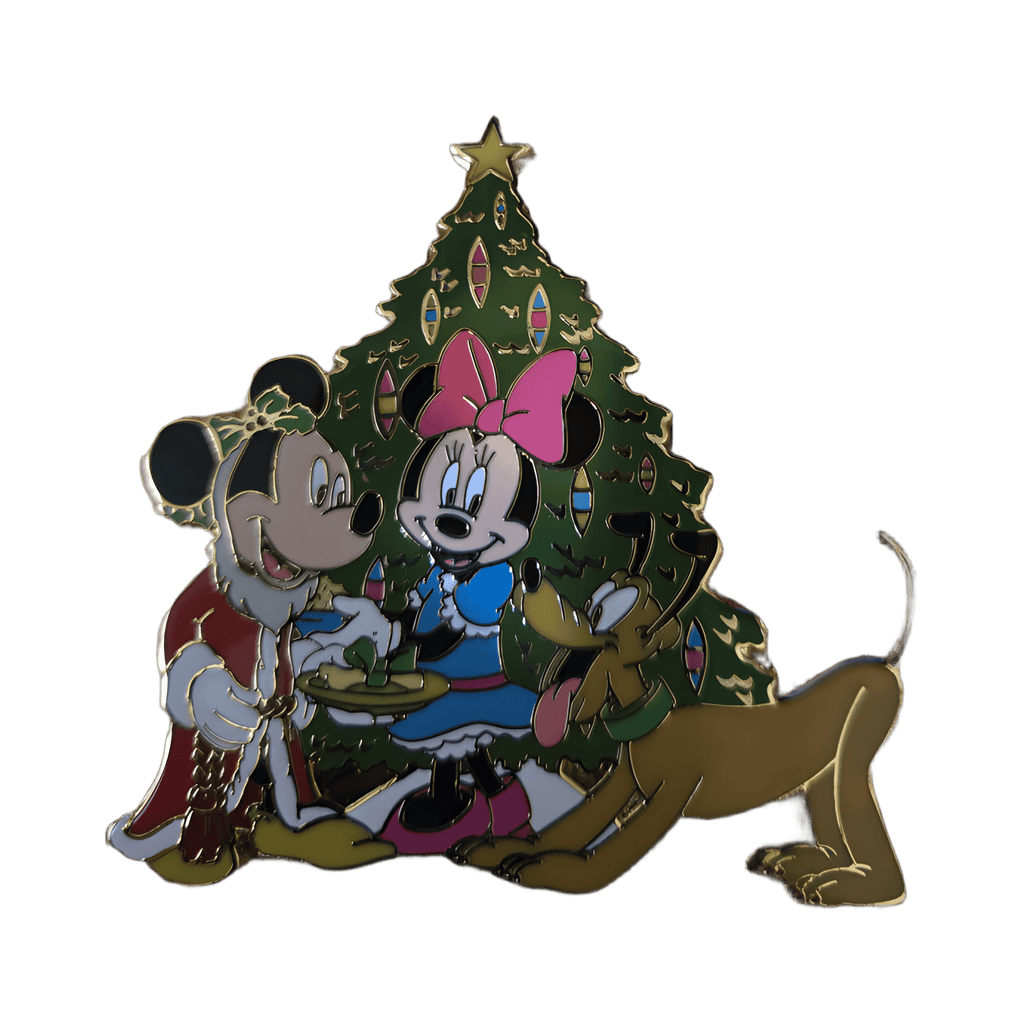 Mickey, Minnie, and Pluto with Christmas Tree Disney pin