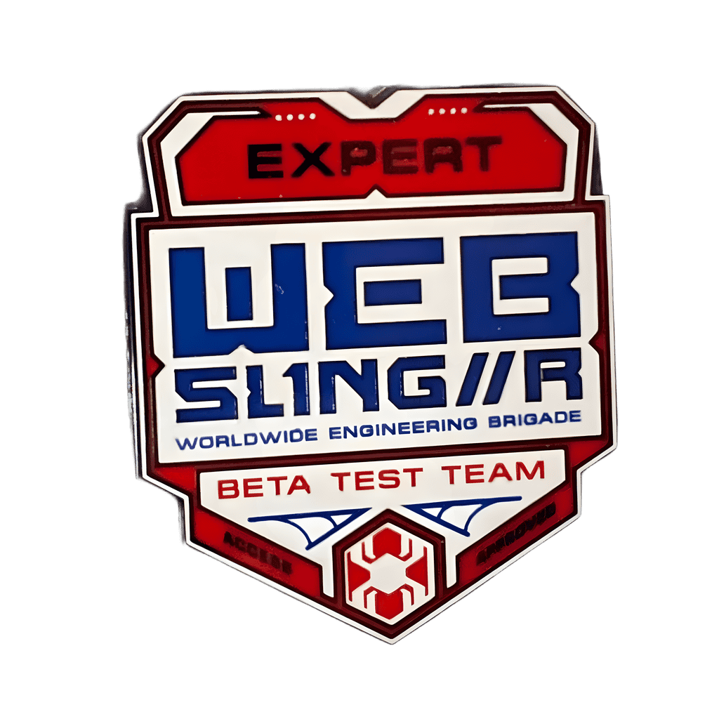 Web Slinger Beta Test Team Disney pin