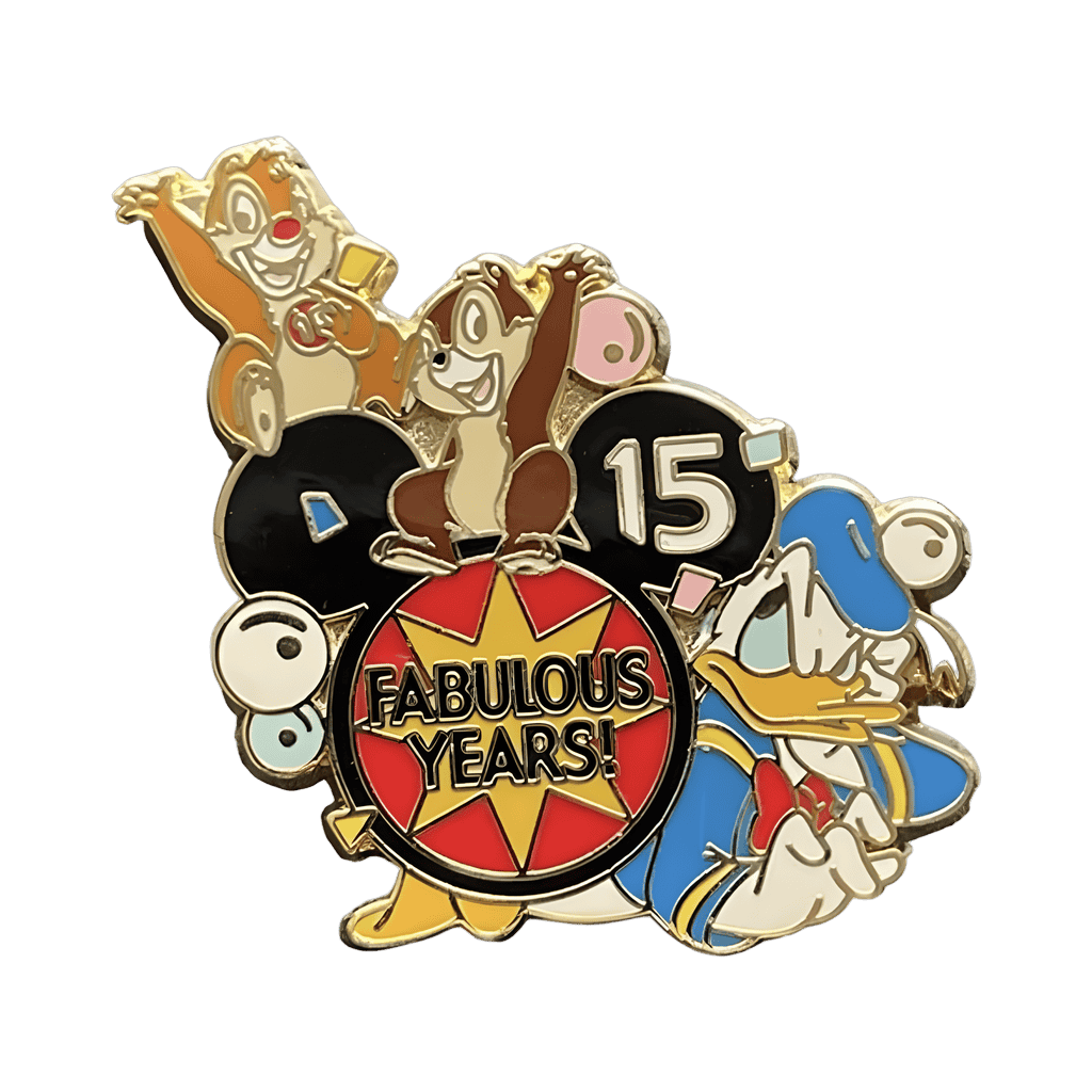 15 Fabulous Years Donald, Chip & Dale Disney pin