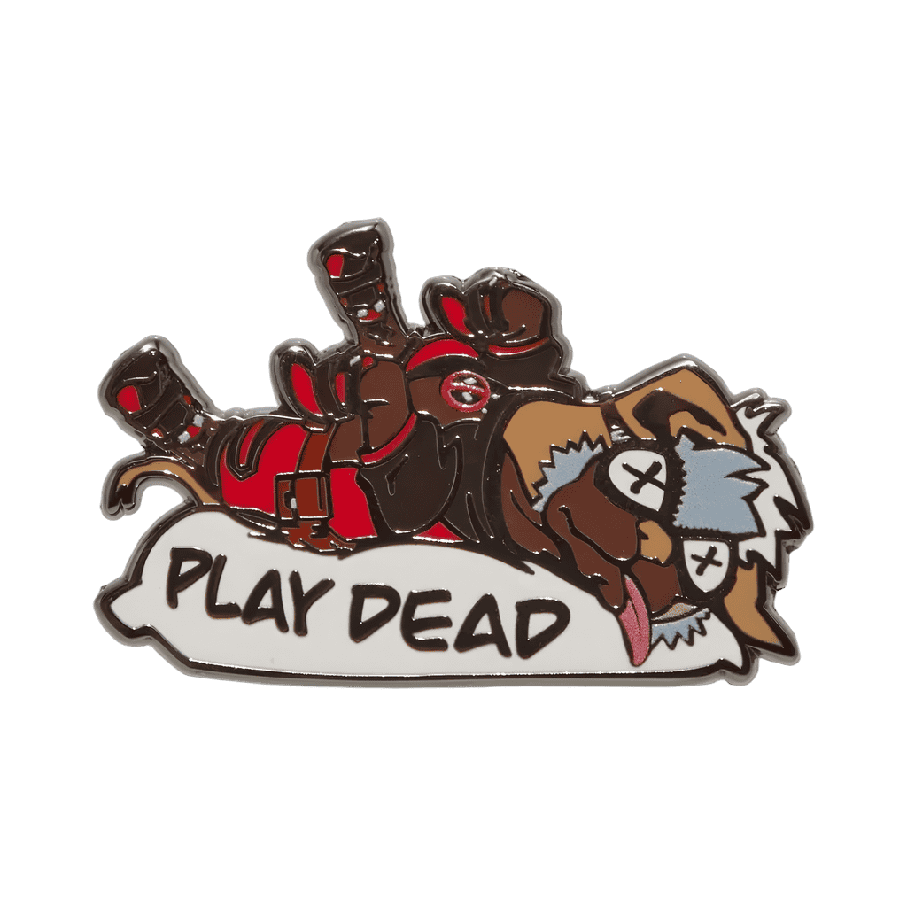 Marvel Deadpool & Wolverine Dogpool Play Dead Enamel Pin Disney pin