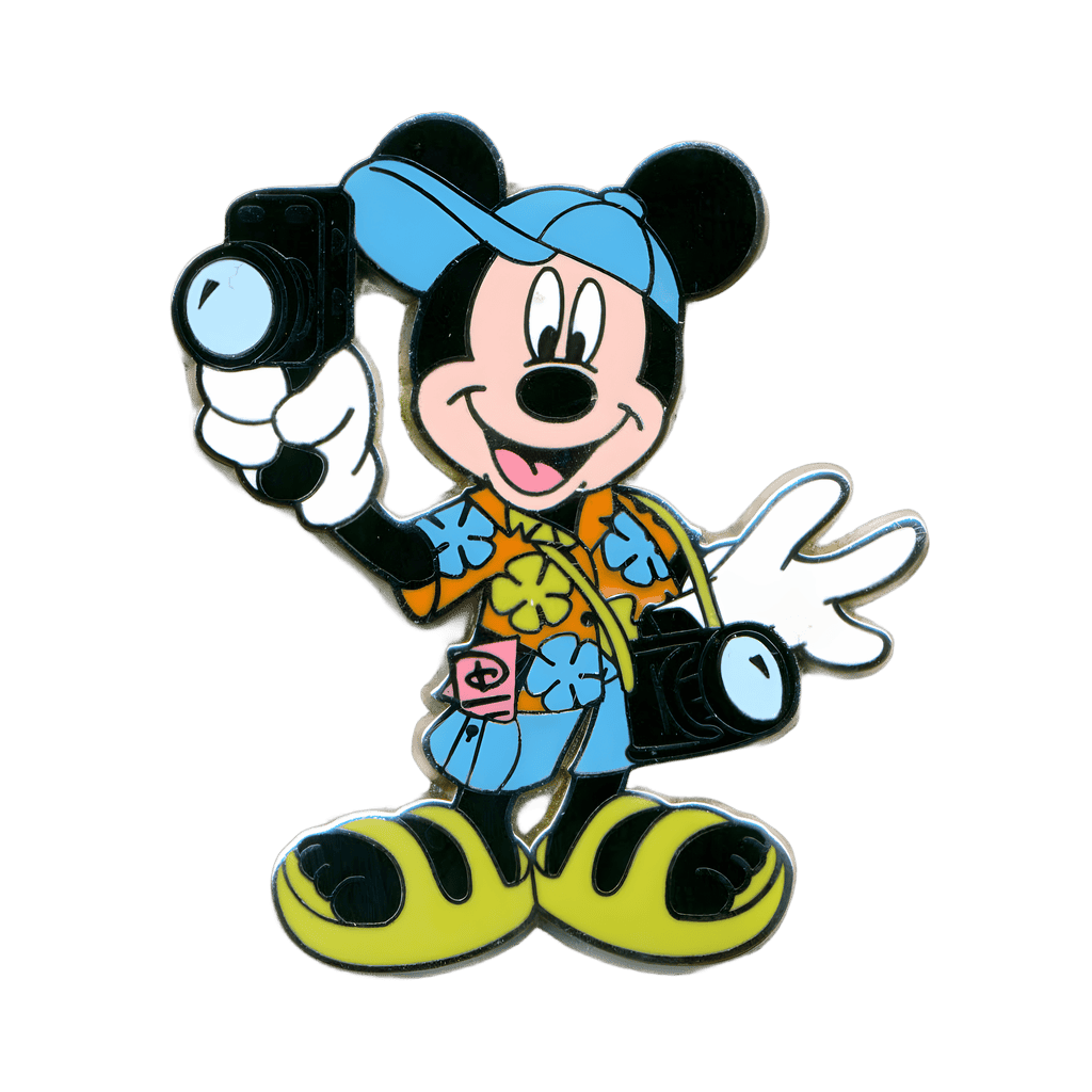 Tourist Mickey With a Camcorder and Camera Disney pin