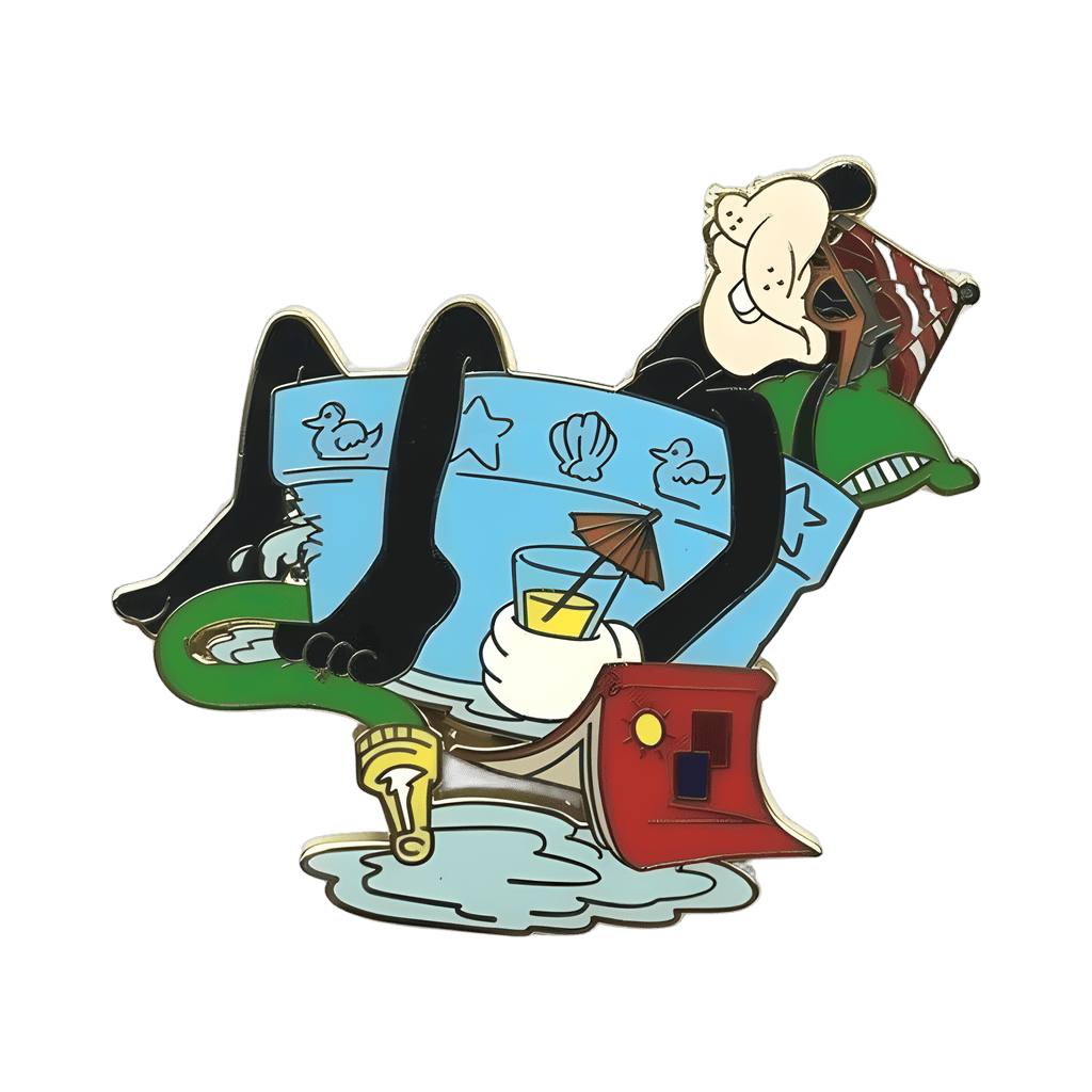 Goofy in kiddie pool Disney pin